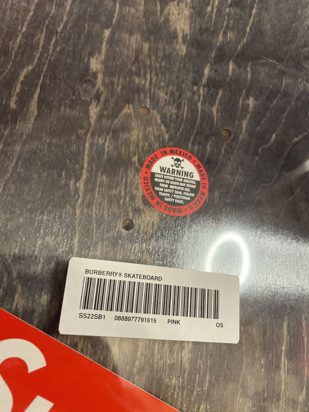 Burberry × Supreme supreme x burberry skateboard (pink) Size ONE SIZE - 2 Thumbnail