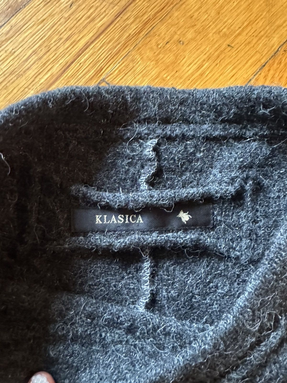 KLASICA Dark Grey Scar Stitch Wool Sweater Size US XS / EU 42 / 0 - 3 Thumbnail