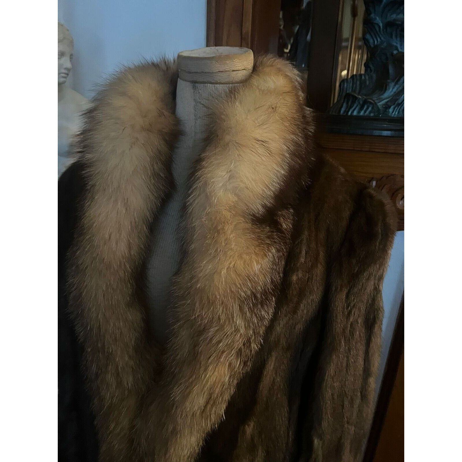 Fox Racing 3/4 GORGEOUS REAL SILVER FOX & MINK FUR COAT JACKET SIZE M Size M / US 6-8 / IT 42-44 - 3 Thumbnail