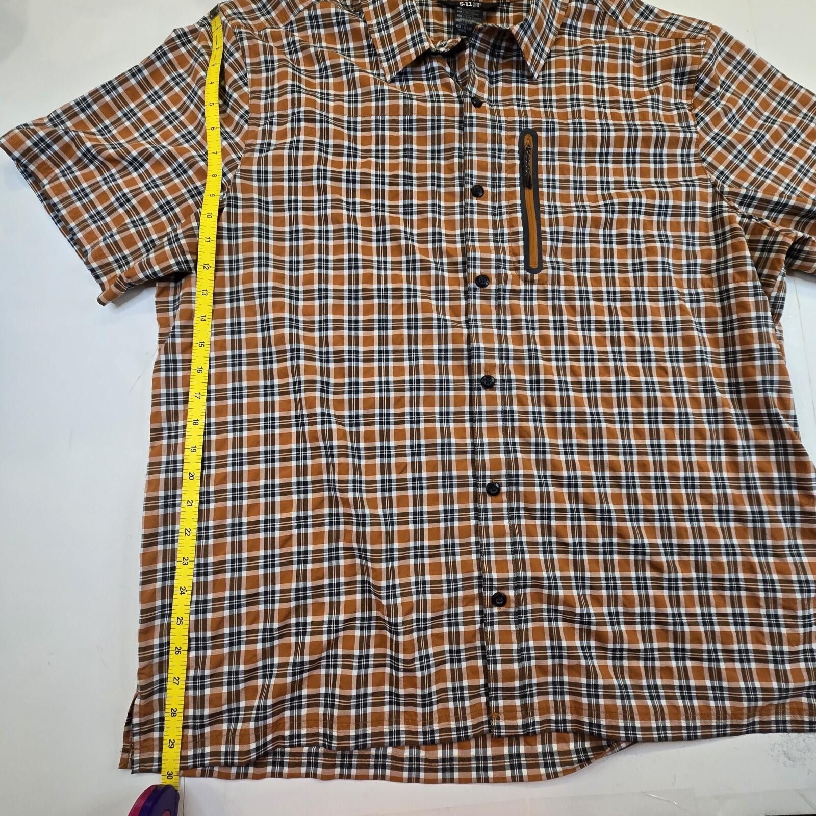 Other 5.11 Tactical Orange Plaid Short Sleeve Shirt 2XL Front Zip Size US XXL / EU 58 / 5 - 7 Thumbnail