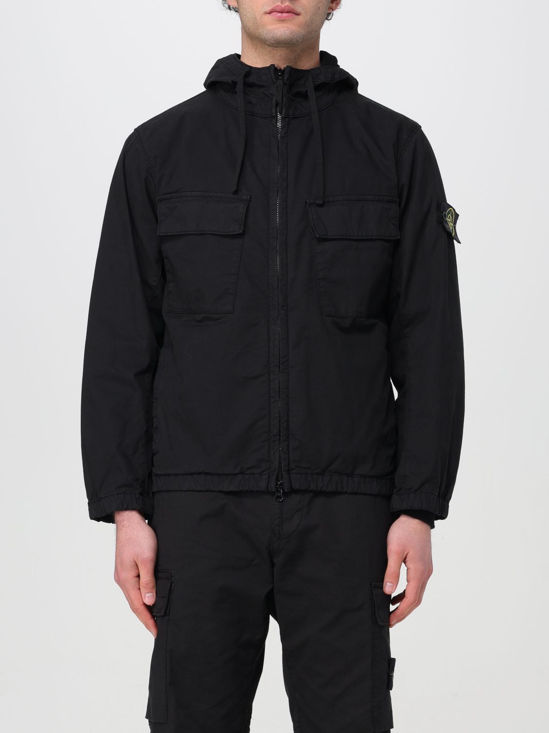 image of Stone Island Jacket Men Black (Size 2XL)