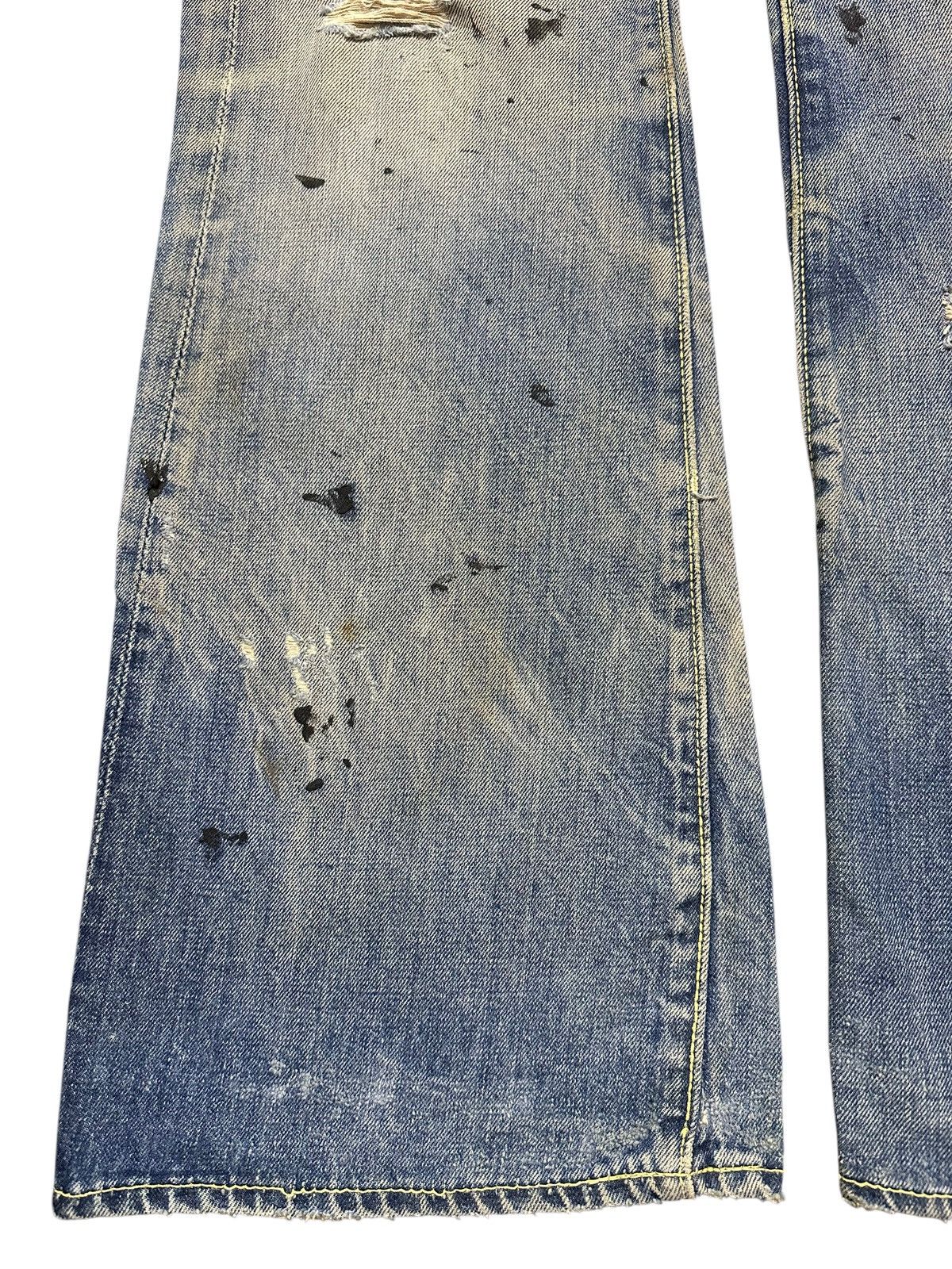 14th Addiction Crazy Vintage 70s Big Stone Mud Wash Painted Distress Flare Size US 27 - 7 Thumbnail