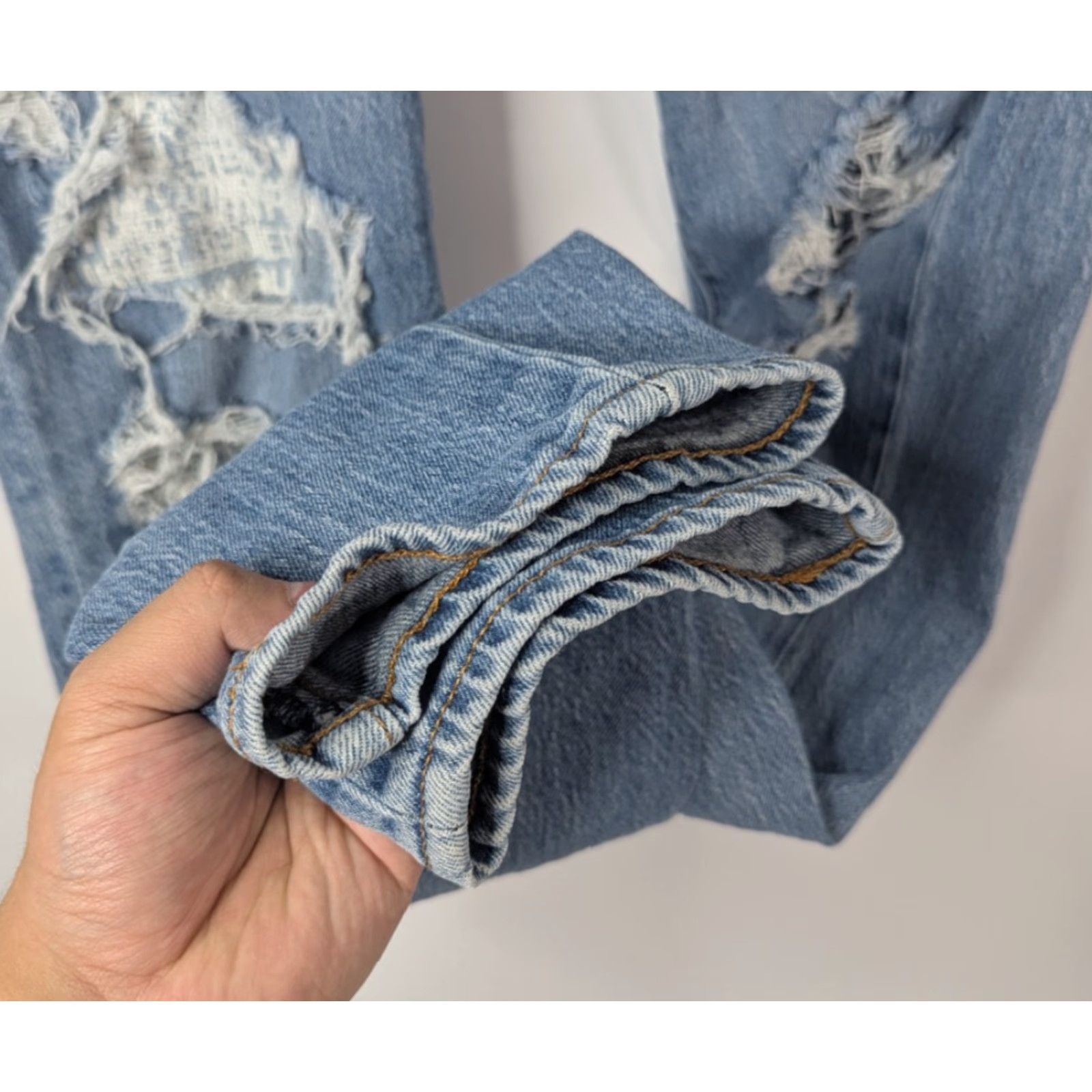 Levi's Levis Levi's 511 Jeans Slim Straight Blue 33x34 Regular Men's Denim Distressed 80s 90s Rock Workwear Size US 33 - 5 Thumbnail