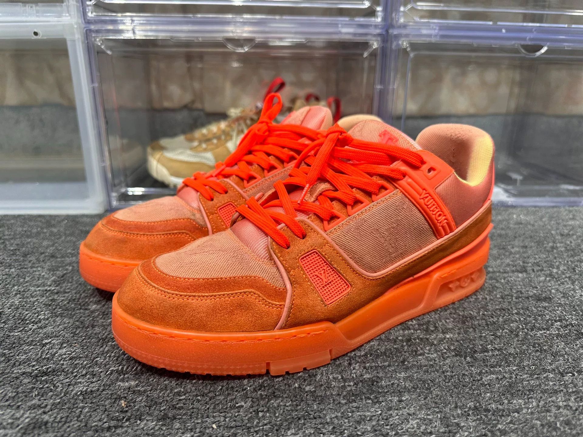 Louis Vuitton Louis Vuitton Training Orange Lowtop Sneakers 8 Men Size US 8 / EU 41 - 1 Thumbnail