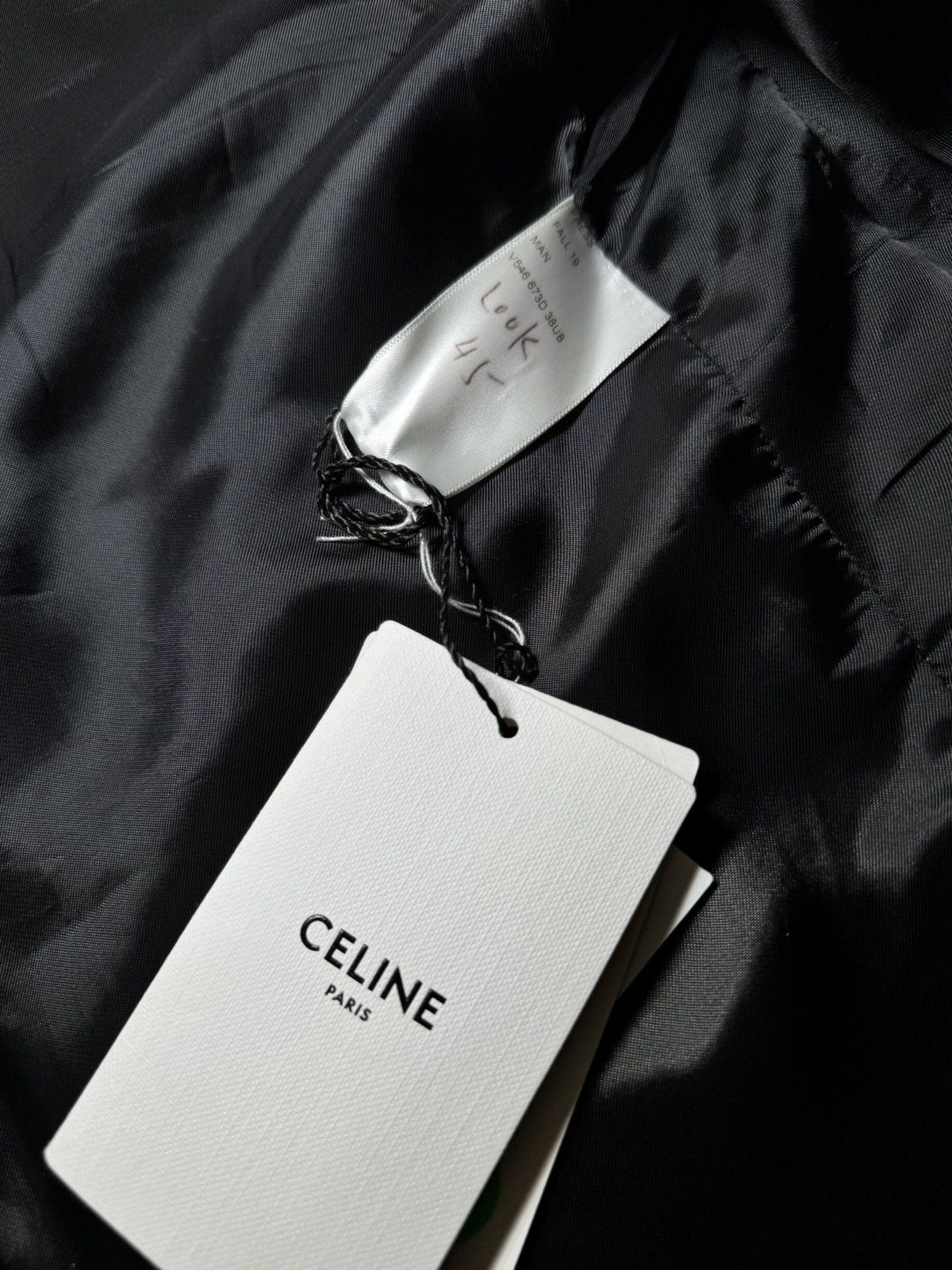 Celine × Hedi Slimane CELINE BY HEDI SLIMANE “FW19 ALLOVER BRODEE CARREAUX JACKET” Size 46R - 7 Thumbnail