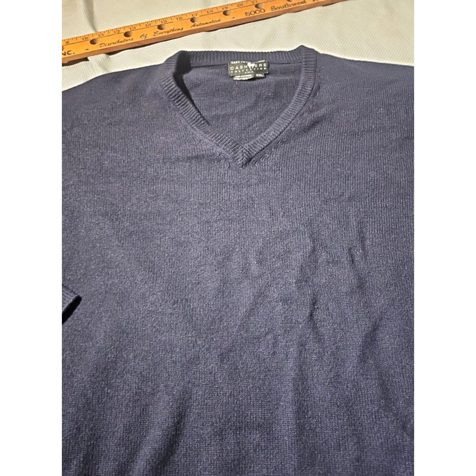 Saks Fifth Avenue Saks Fifth Avenue Sweater Mens XXL 2XL Blue Cashmere 2ply Luxury Grandpa Preppy Size US XXL / EU 58 / 5 - 2 Thumbnail