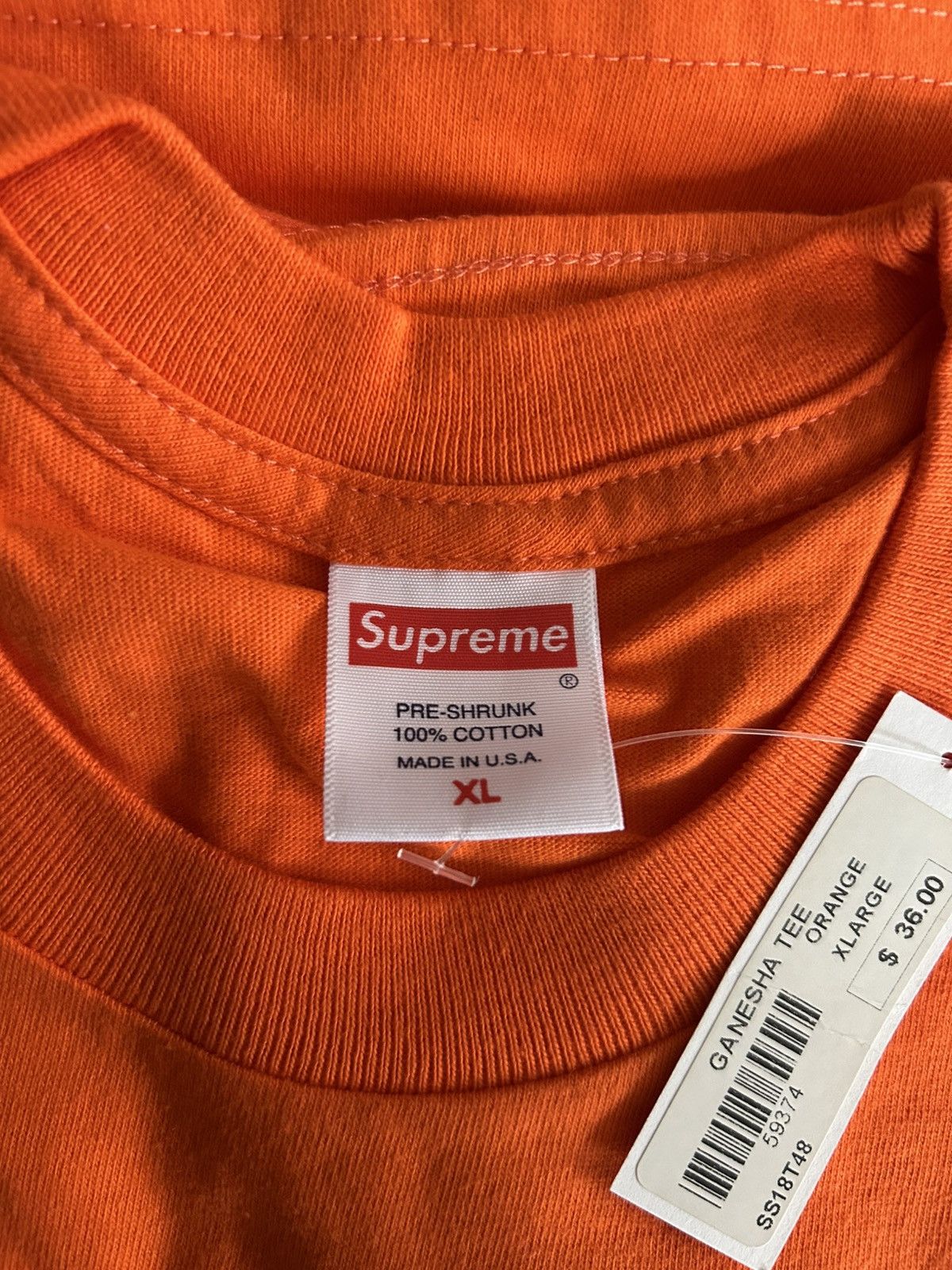 Supreme Supreme Ganesha Tee Orange XL SS18 Size US XL / EU 56 / 4 - 4 Thumbnail