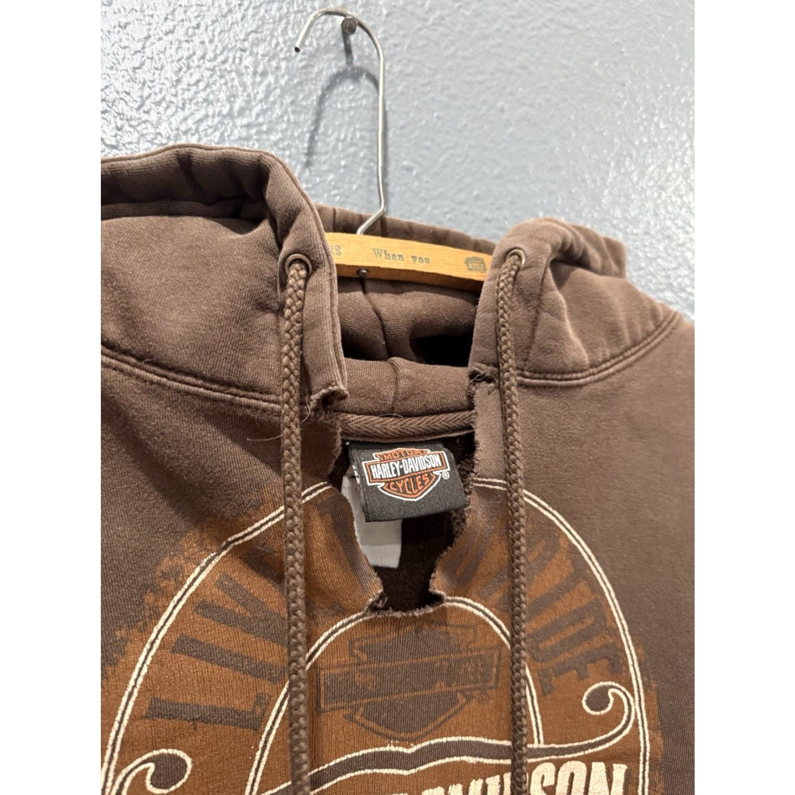 Harley Davidson VINTAGE Harley-Davidson Biker Hoodie Brown L Men Pullover Size Large Size US L / EU 52-54 / 3 - 3 Thumbnail