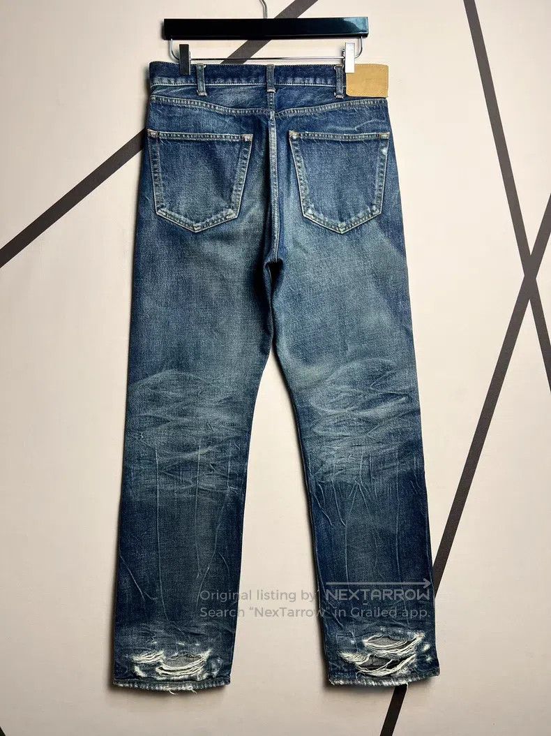 Celine CELINE Rippled Water Wash Distressed Straight Blue Denim J Size US 30 / EU 46 - 2 Thumbnail
