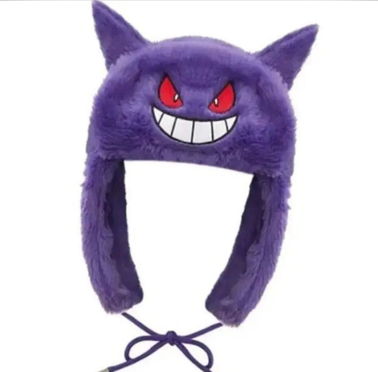 Japanese Brand × Vintage Y2K Cartoon Anime Purple Hat Ushanka Hat Cute Winter Hat Size ONE SIZE - 1 Thumbnail