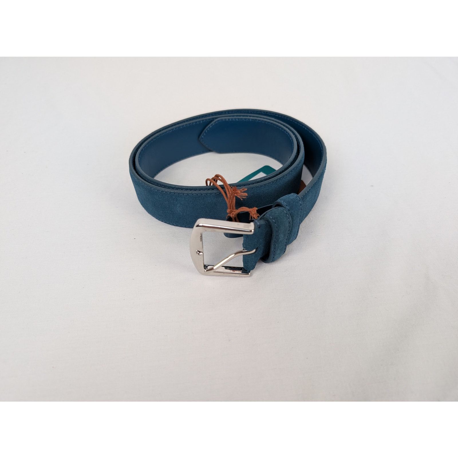 Loro Piana o1rshd1 Size: 80 / Men's 100% Suede Calf Split Belt in Green Size 32 - 2 Thumbnail