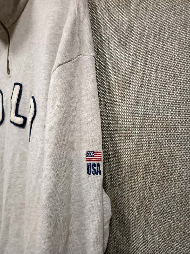 Polo Ralph Lauren vintage 90 sweatshirt half zipper polo sport ralph lauren Size US L / EU 52-54 / 3 - 2 Thumbnail