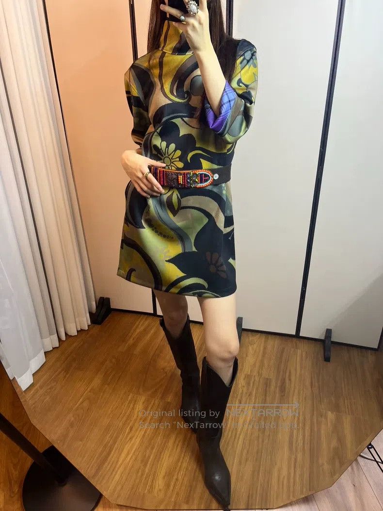 Dries Van Noten Dries Van Noten size:36 Floral Stand Collar Dress Size M / US 6-8 / IT 42-44 - 8 Thumbnail