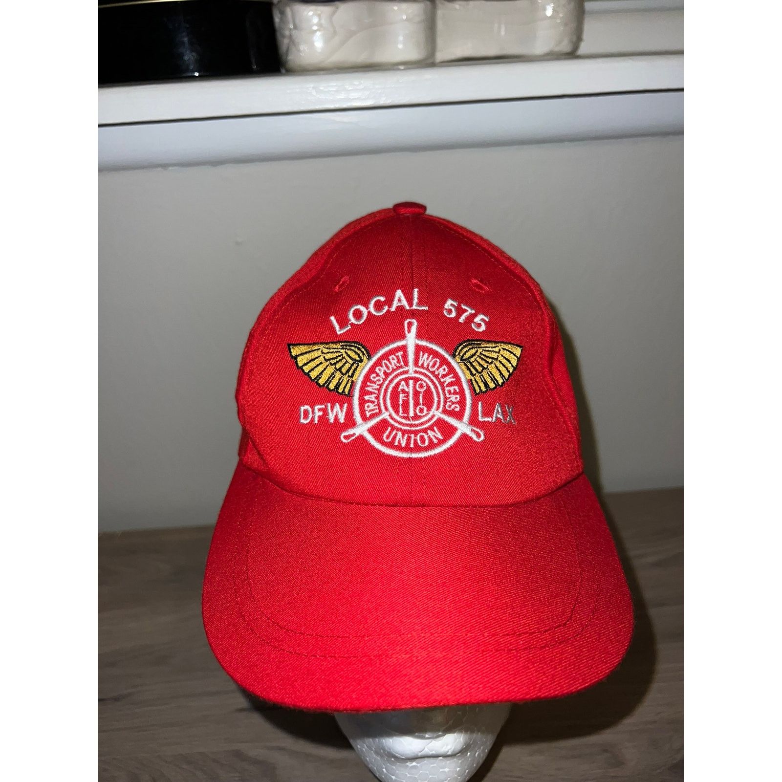 Vintage Vintage Union Hat Transport Workers Local 575 DFW LAX Cap OS Size ONE SIZE - 1 Thumbnail