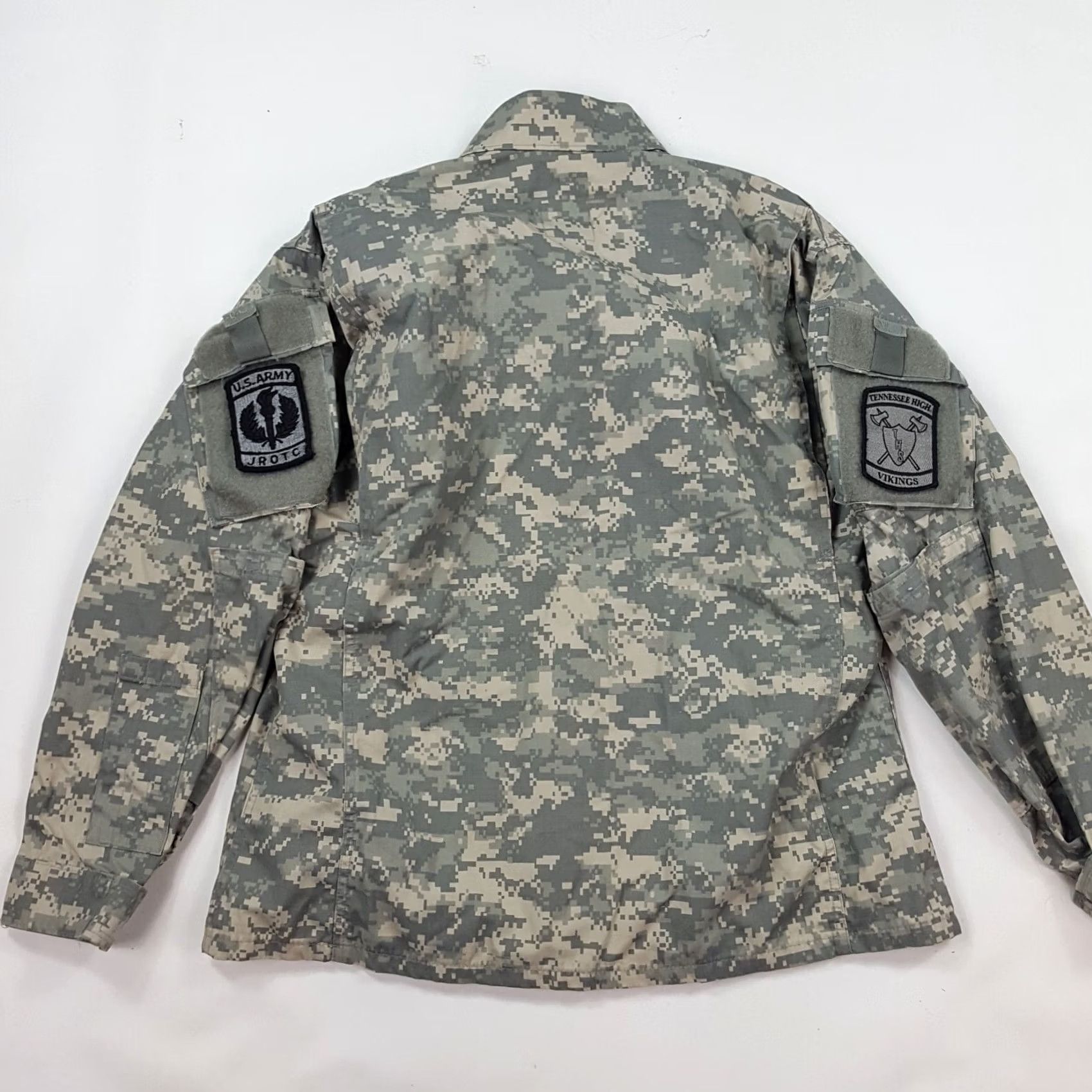 Vintage VINTAGE Army Digital Camo Military Patch Men's M Short Jacket Field Coat Zip Up Size US 31 - 6 Thumbnail