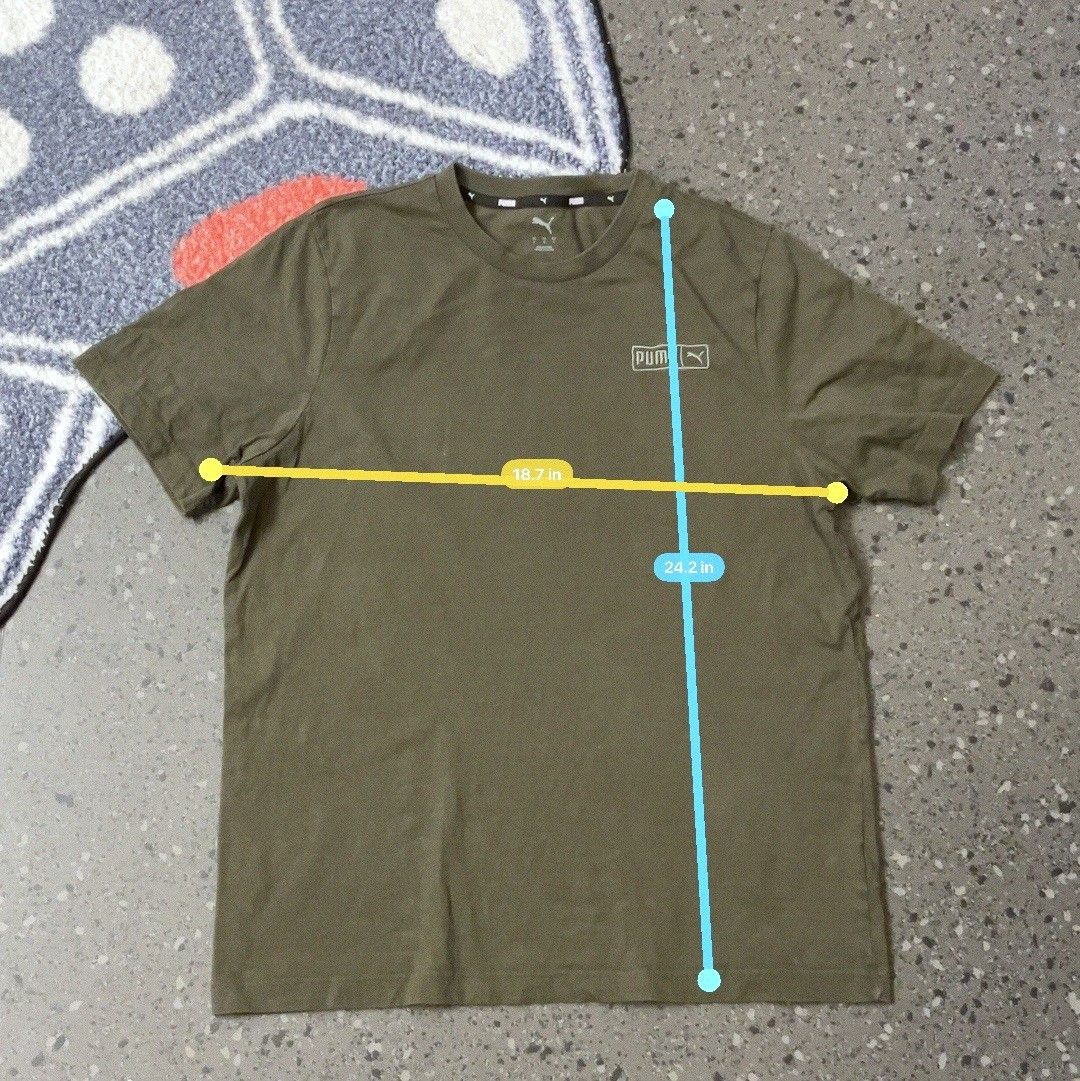 Japanese Brand Puma Olive T-Shirt Size S Size US S / EU 44-46 / 1 - 3 Thumbnail