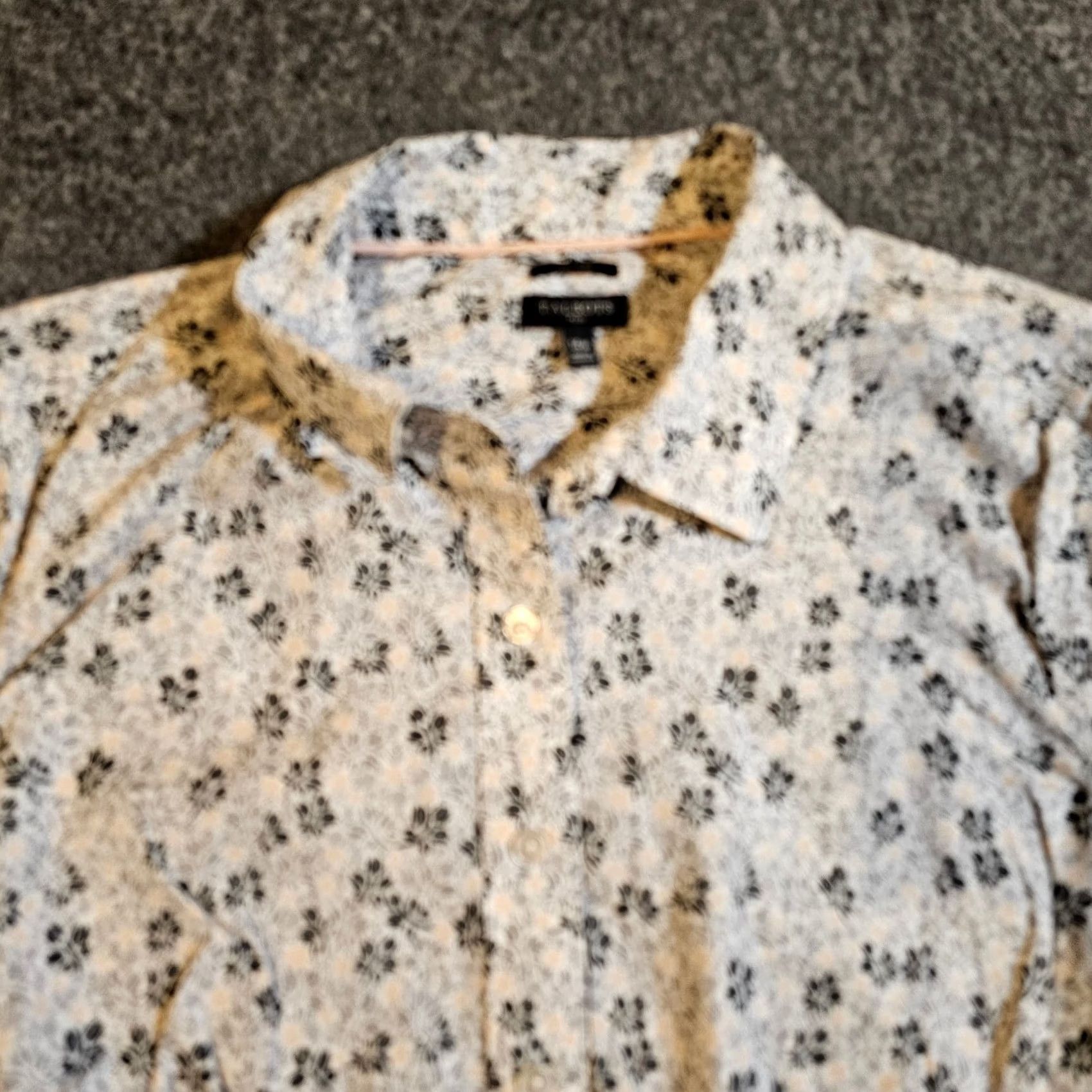 Talbots Talbots Shirt Women 14W Gray Floral Long Sleeve Lightweight Casual Career Button-Up Adult Regular XS? Size XL / US 12-14 / IT 48-50 - 2 Thumbnail