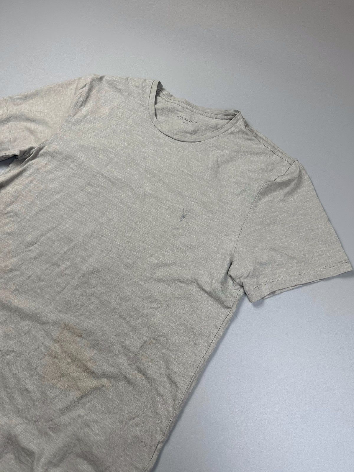 Allsaints AllSaints Basic Beige Cotton Tee Shirt Size US M / EU 48-50 / 2 - 2 Thumbnail