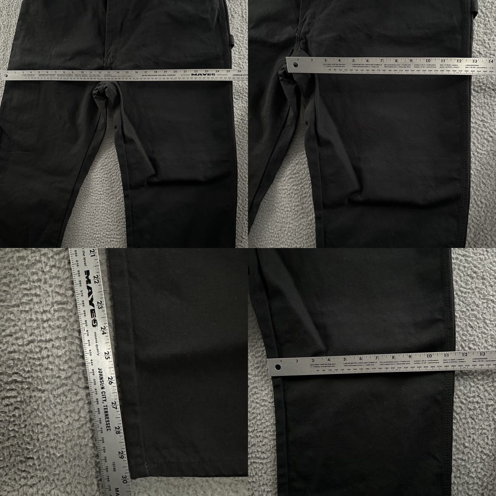Dickies Dickies Jeans Mens Black 42x30 Carpenter Relaxed Fit Canvas Cotton Workwear Straight Pockets Size US 42 / EU 58 - 8 Thumbnail
