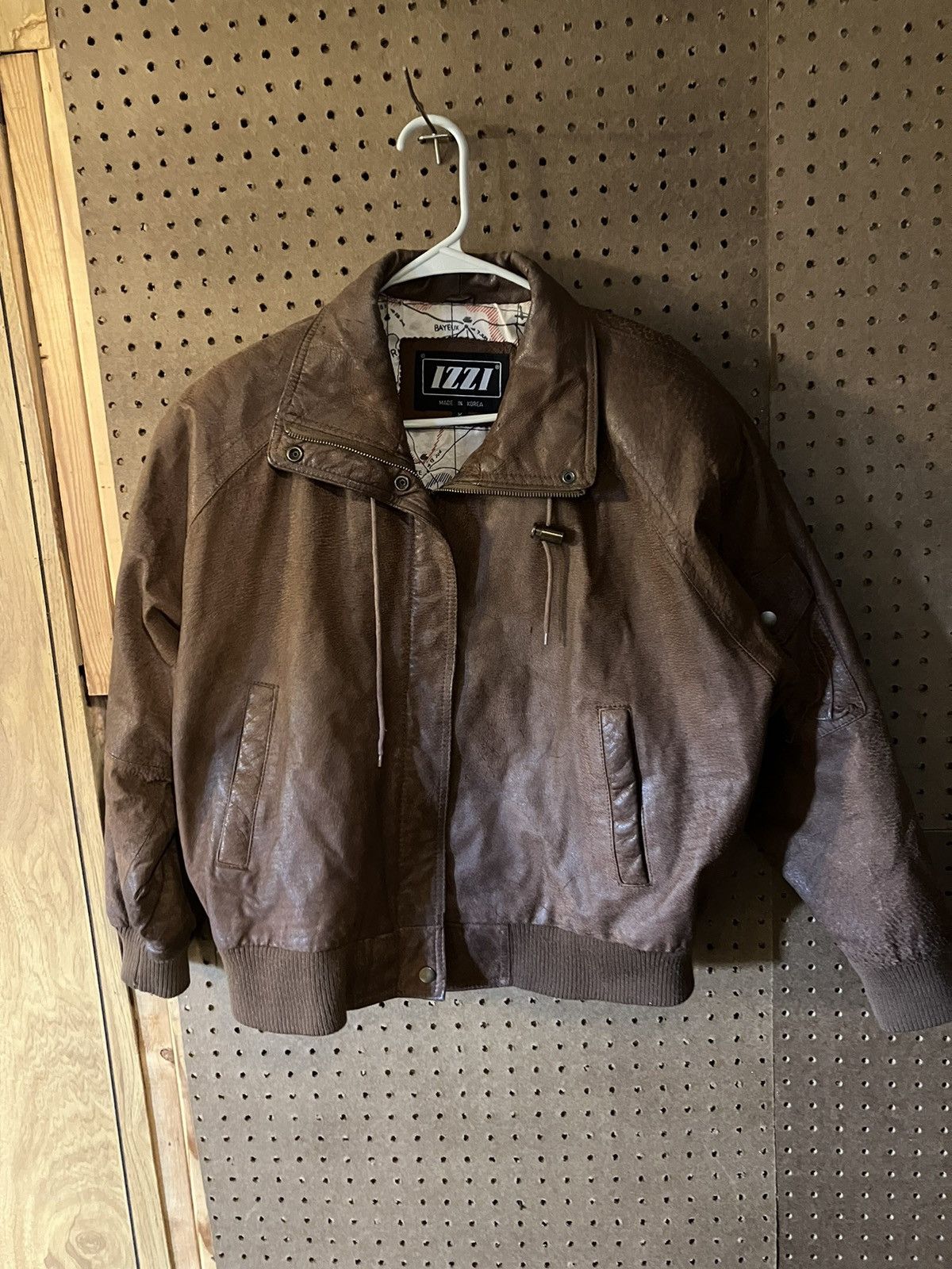 Vintage Izzi Leather Bomber Jacket Grailed