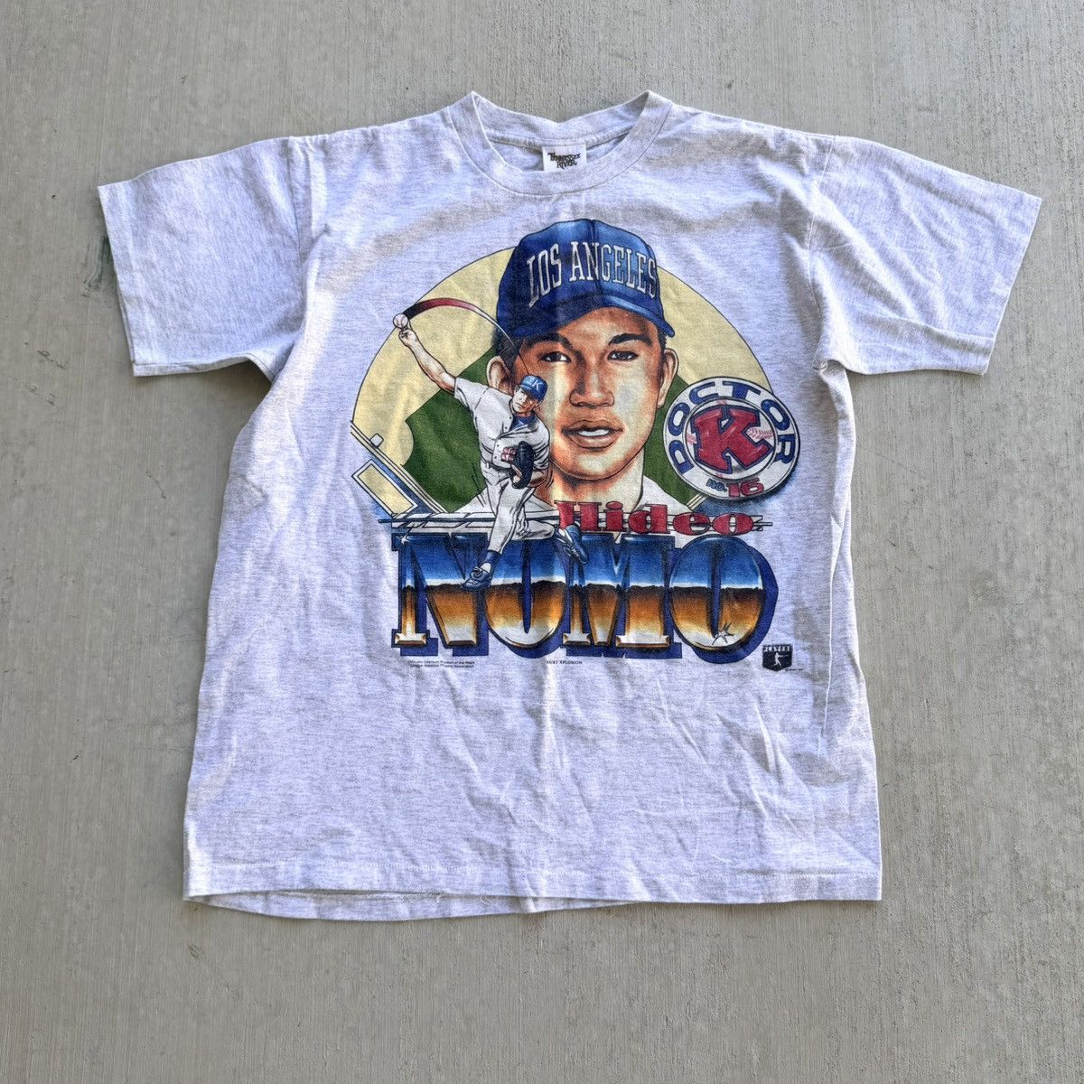 MLB Vintage Hideo Nomo T Shirt Doctor K LA Dodgers MLB Size US L / EU 52-54 / 3 - 1 Thumbnail