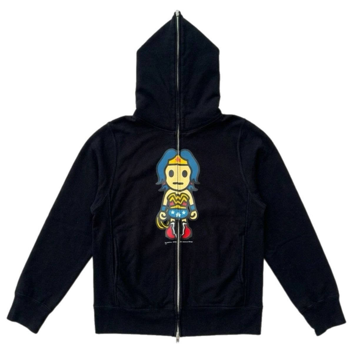 Bape x DC Comics Wonder Woman Full Zip Hoodie Black 2007