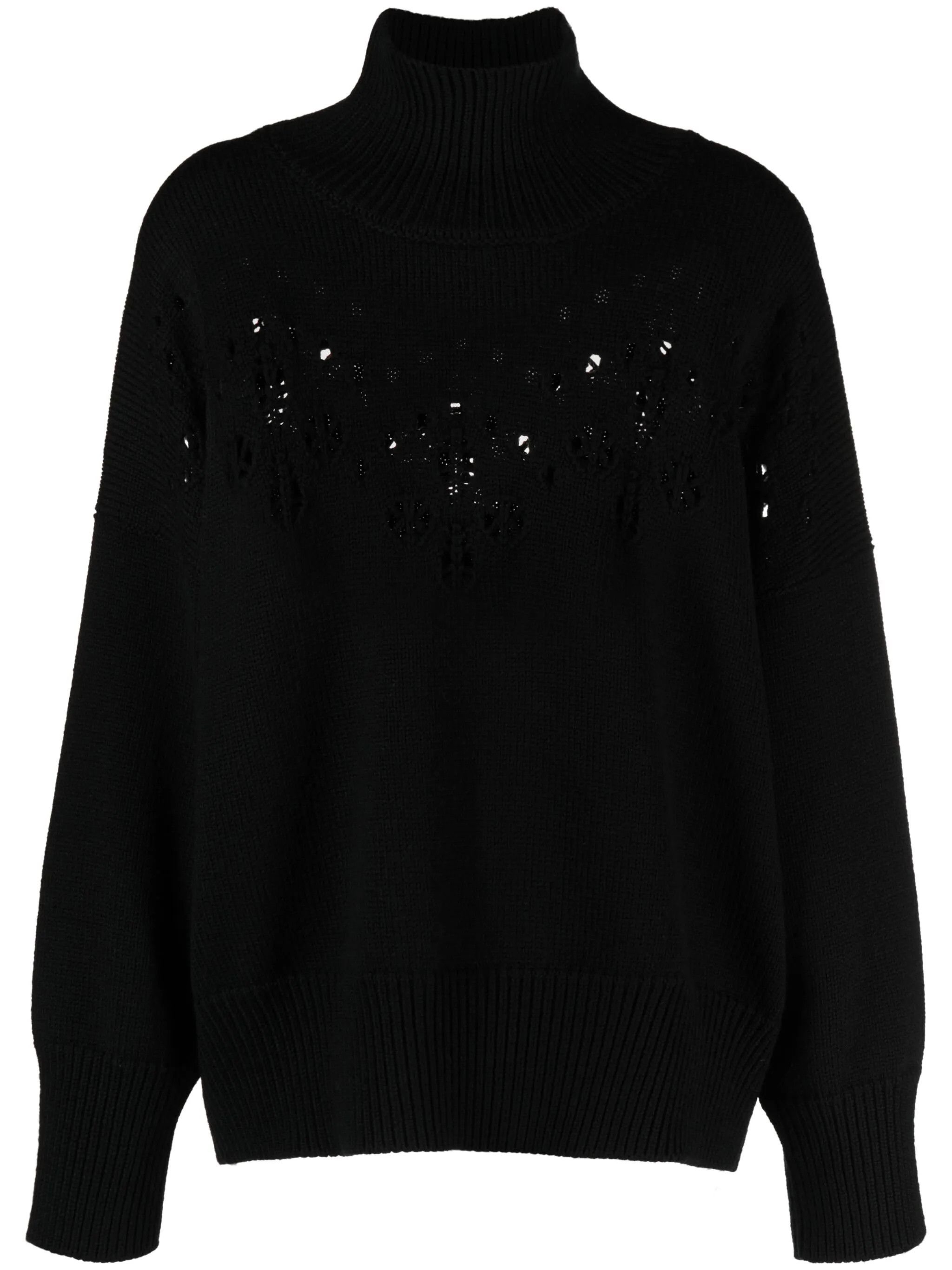 Chloe o1y0825 Turtleneck Sweater in Black Size M / US 6-8 / IT 42-44 - 1 Thumbnail