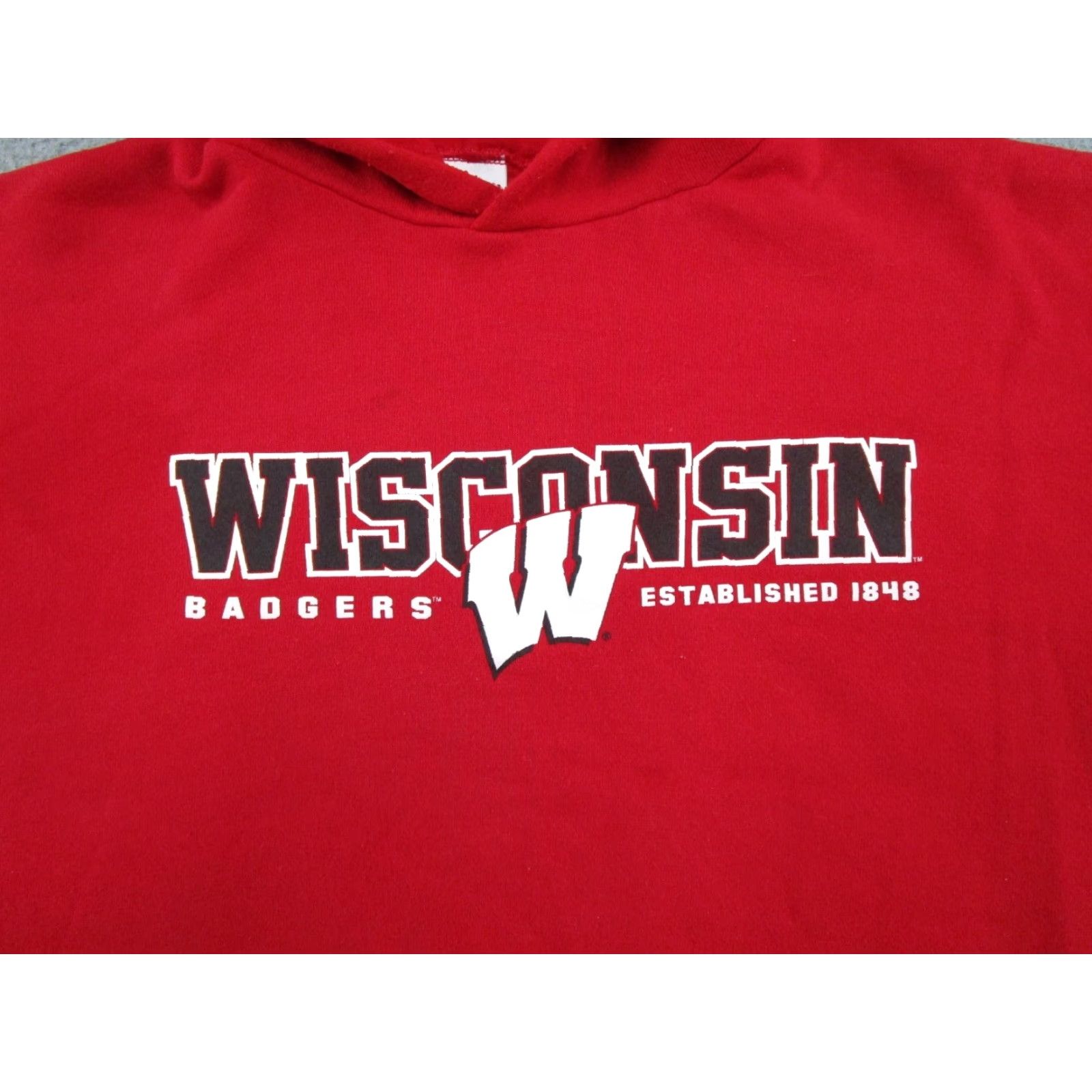 Russell Athletic VINTAGE Russell Athletic Hoodie Mens XL Red Wisconsin Badgers NCAA Crew Neck Pullover All Seasons Sports Size US XL / EU 56 / 4 - 2 Thumbnail