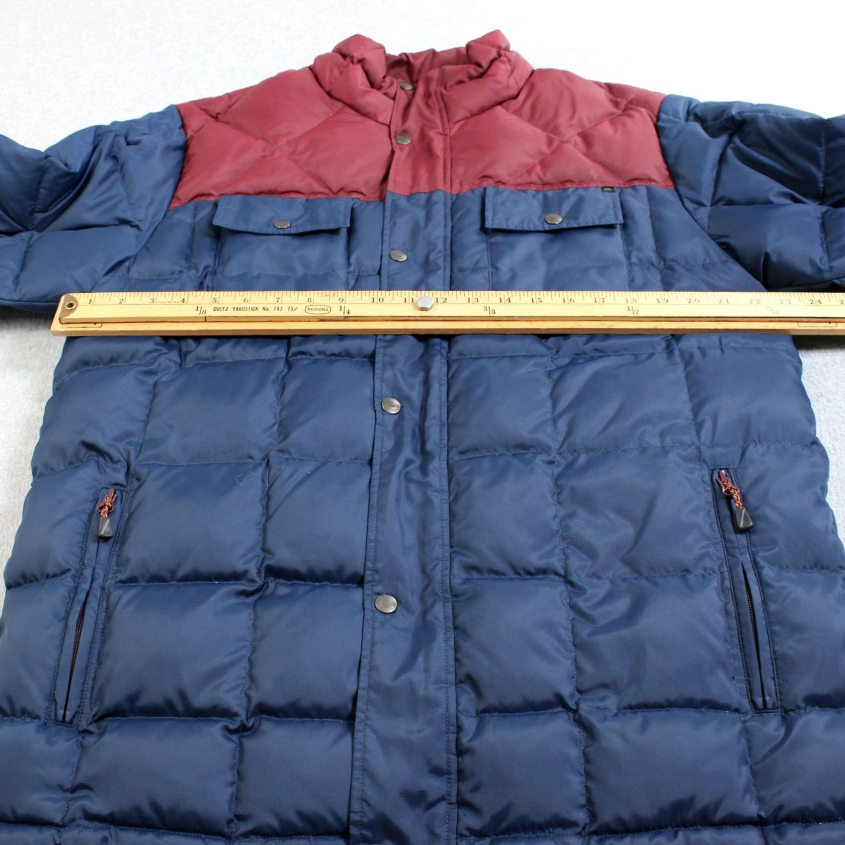 Quiksilver Quiksilver Puffer Jacket Men XL Blue Quilted Full Zip Colorblock Down Coat Y2K Size US XL / EU 56 / 4 - 7 Thumbnail