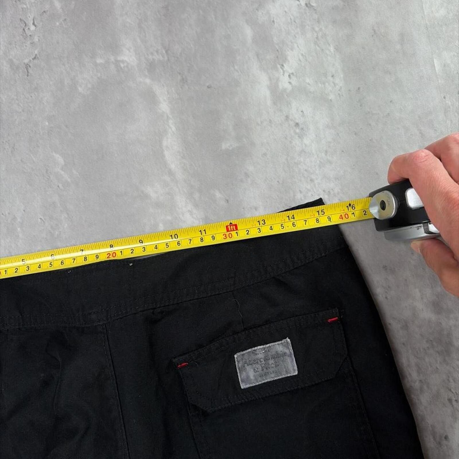 Abercrombie & Fitch Y2K Black Abercrombie & Fitch Grunge Surf Baggy Board Shorts Size US 32 / EU 48 - 6 Thumbnail