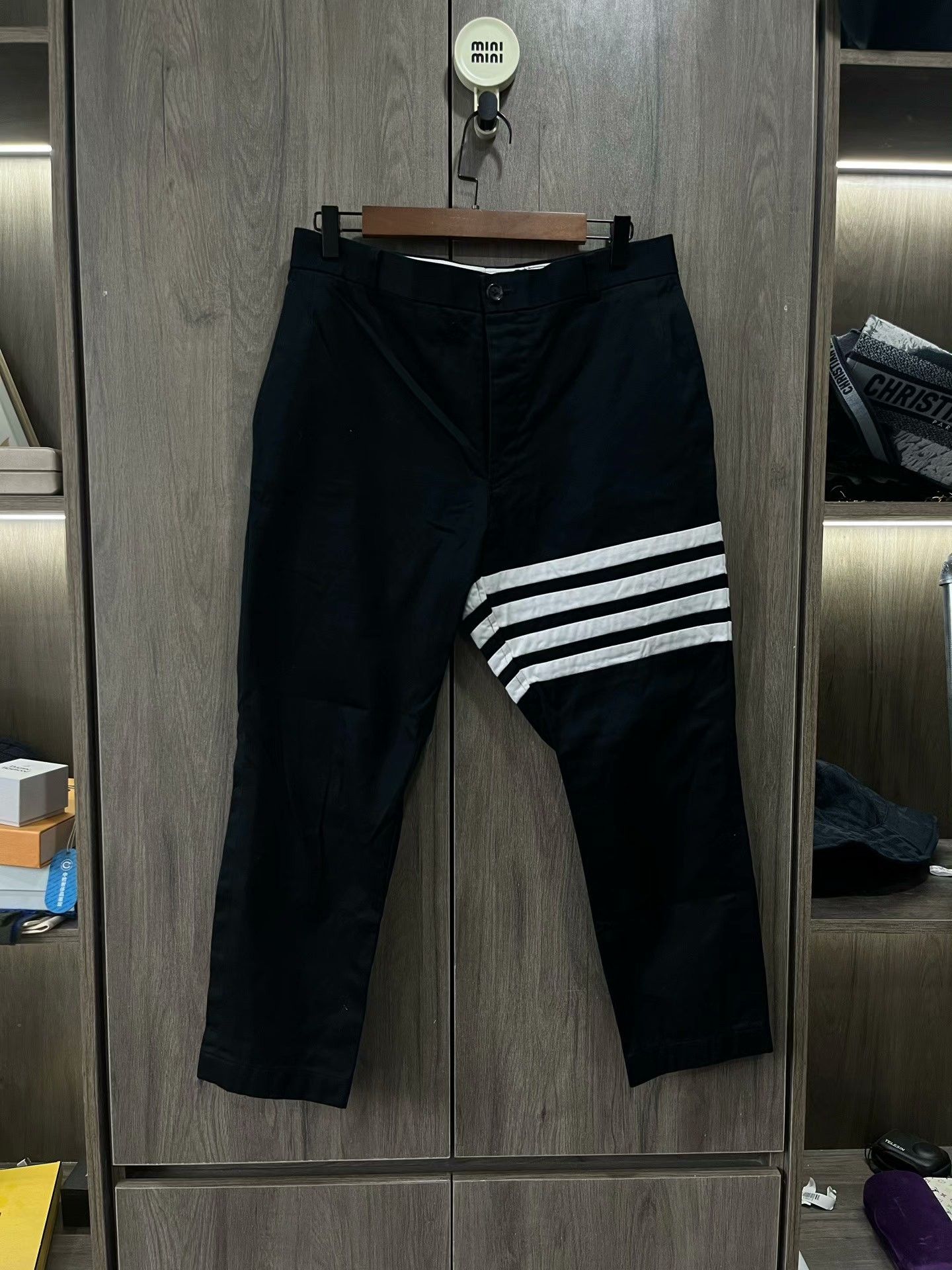 Thom Browne Thom Browne 4-Bar Stripe Cotton Trousers Size US 30 / EU 46 - 2 Thumbnail