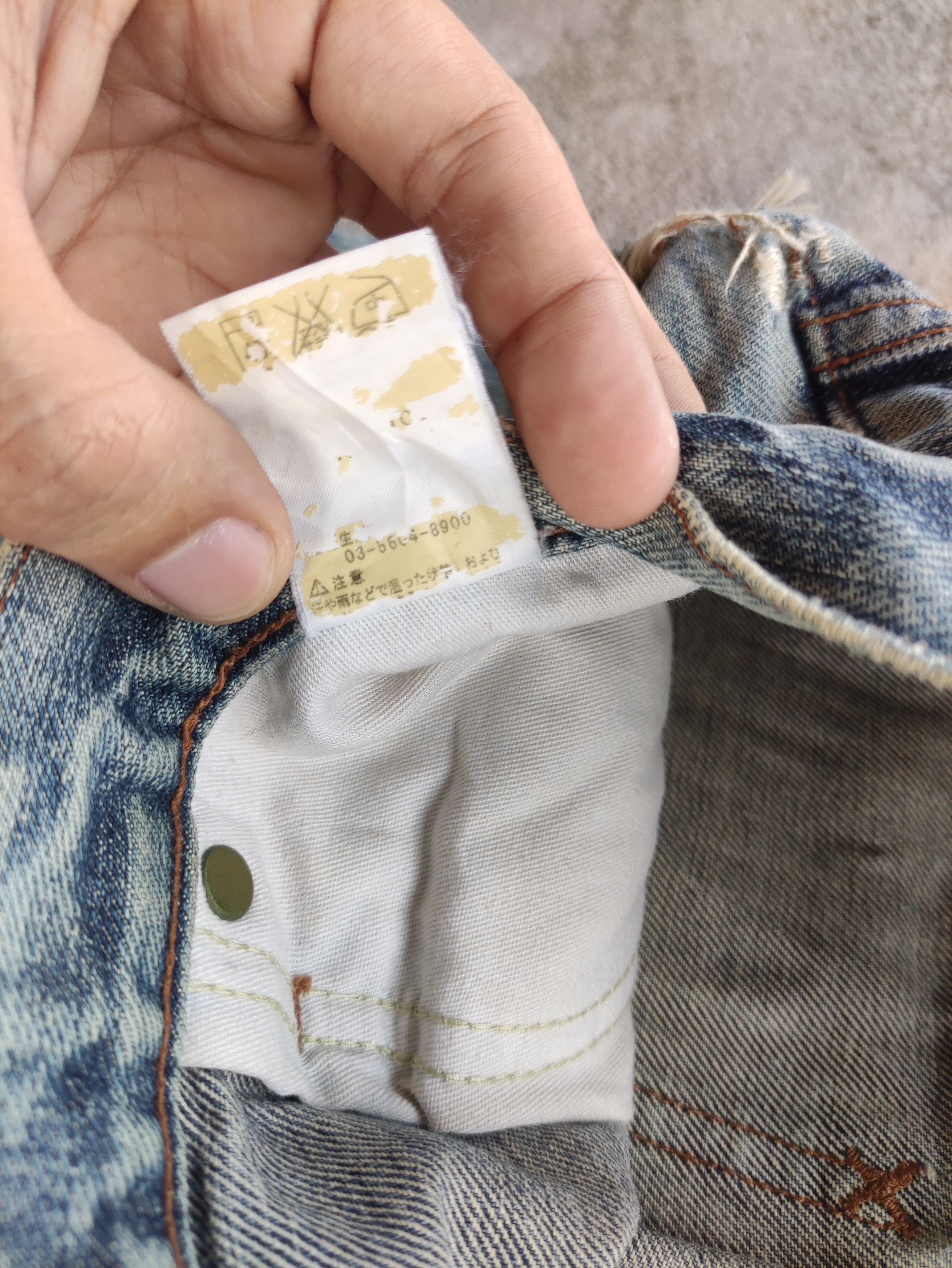 Lee Vintage Lee Japan Jean Distressed Faded Denim Pants Size US 31 - 9 Thumbnail