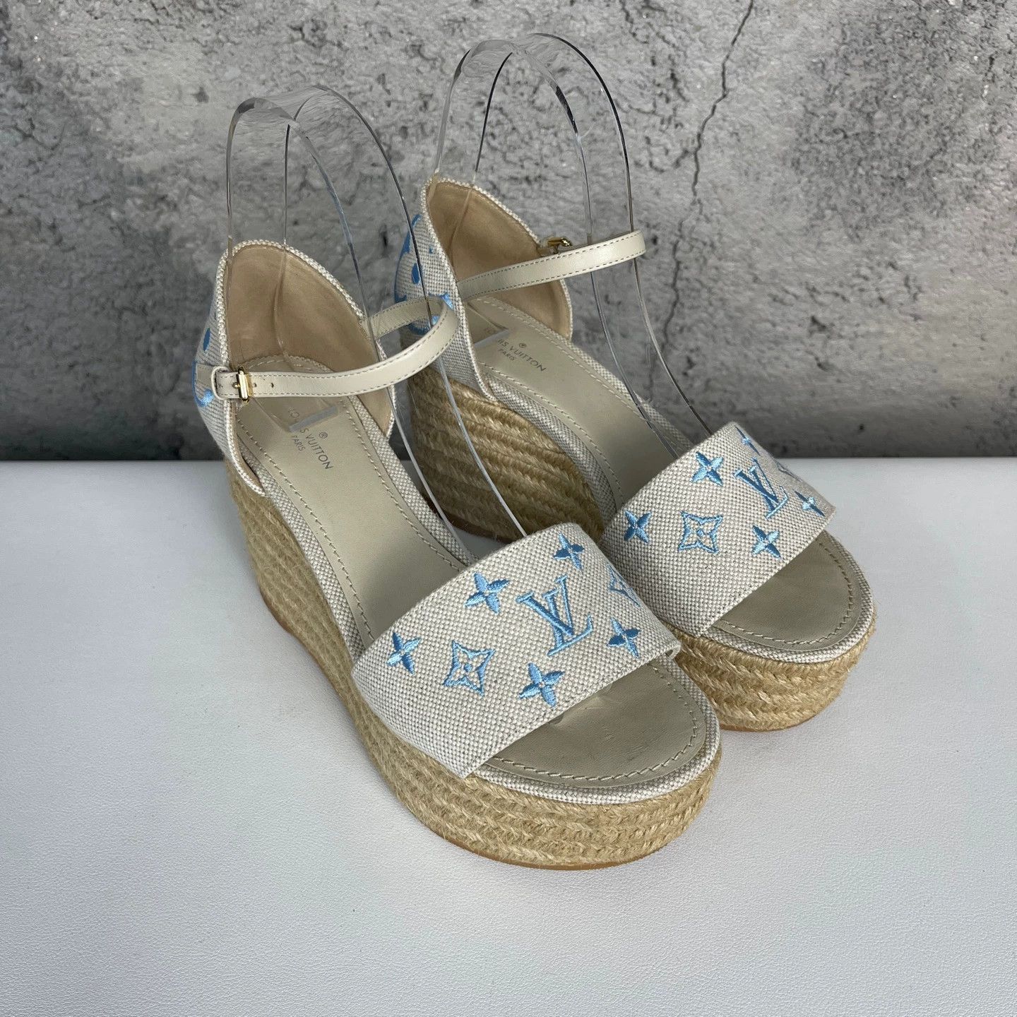 Louis Vuitton LV Women's 99% New Wedge Sandals Size 37 Size US 6.5 / IT 36.5 - 1 Thumbnail