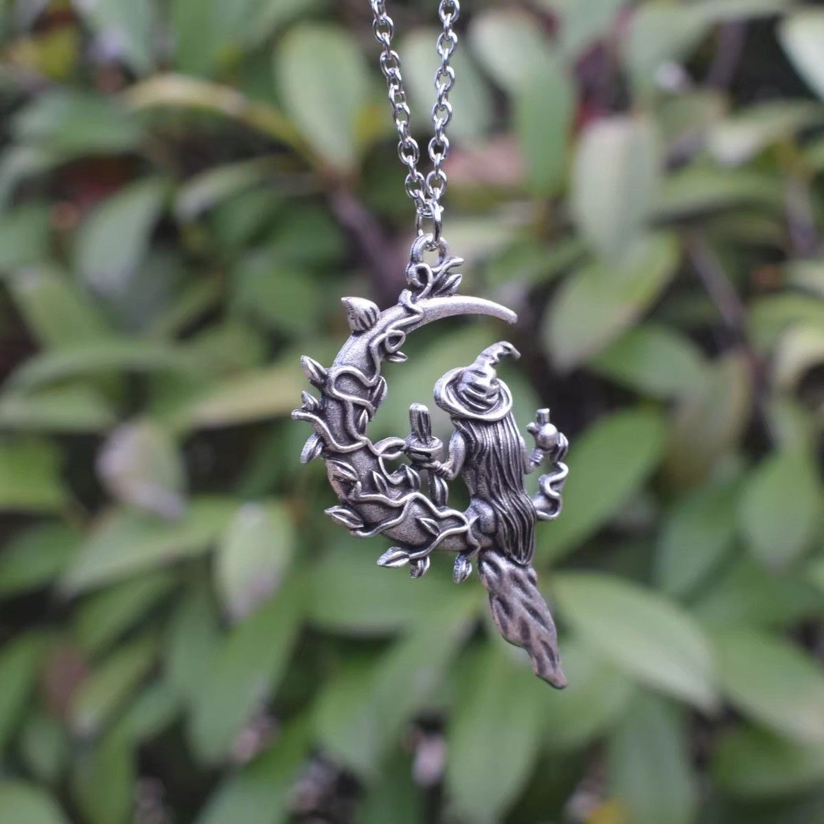 Jewelry Mysterious Moon Witch Pendant Necklace Size ONE SIZE - 2 Thumbnail