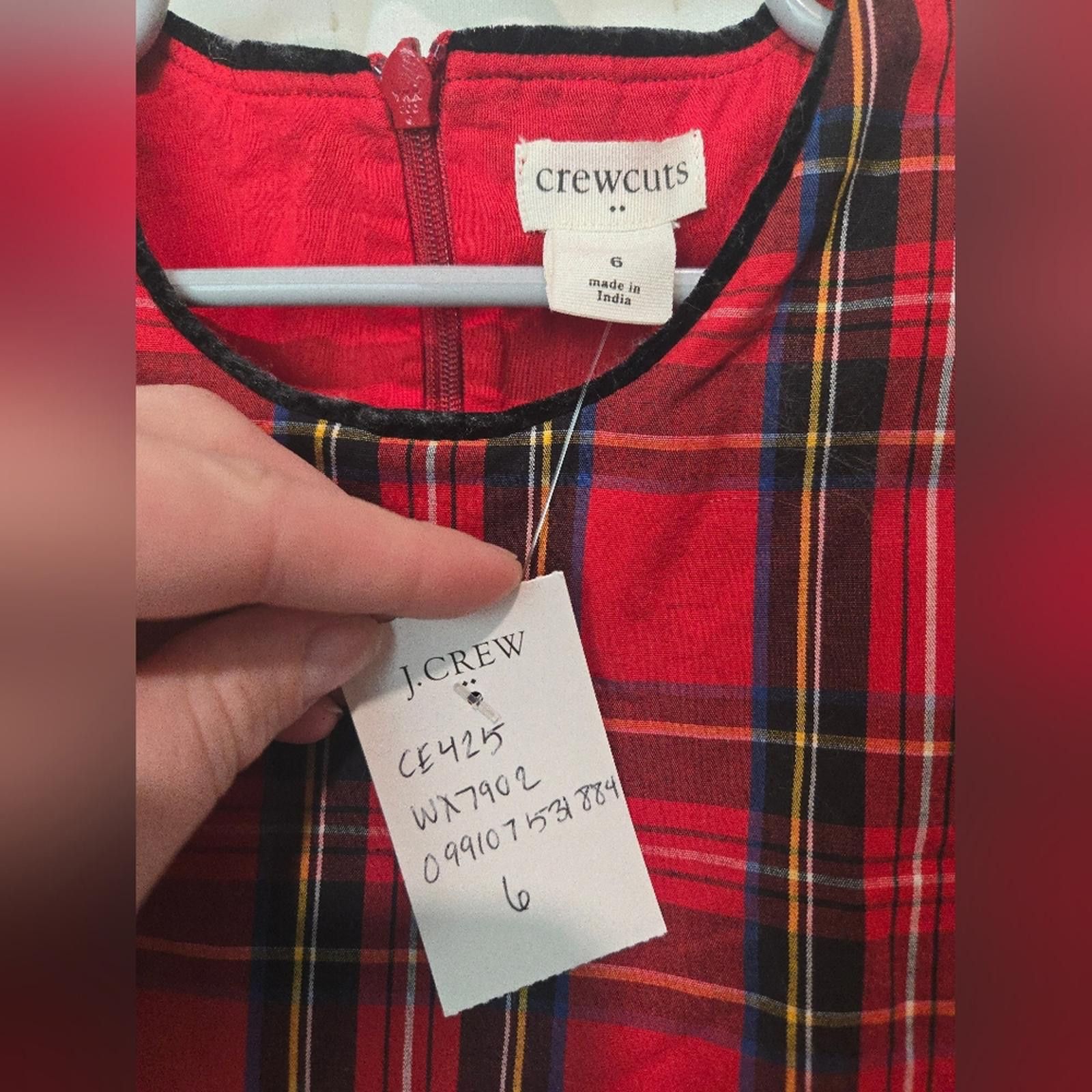 Designer Crewcuts Girls' Flutter-Sleeve Tartan Dress Size ONE SIZE - 5 Thumbnail