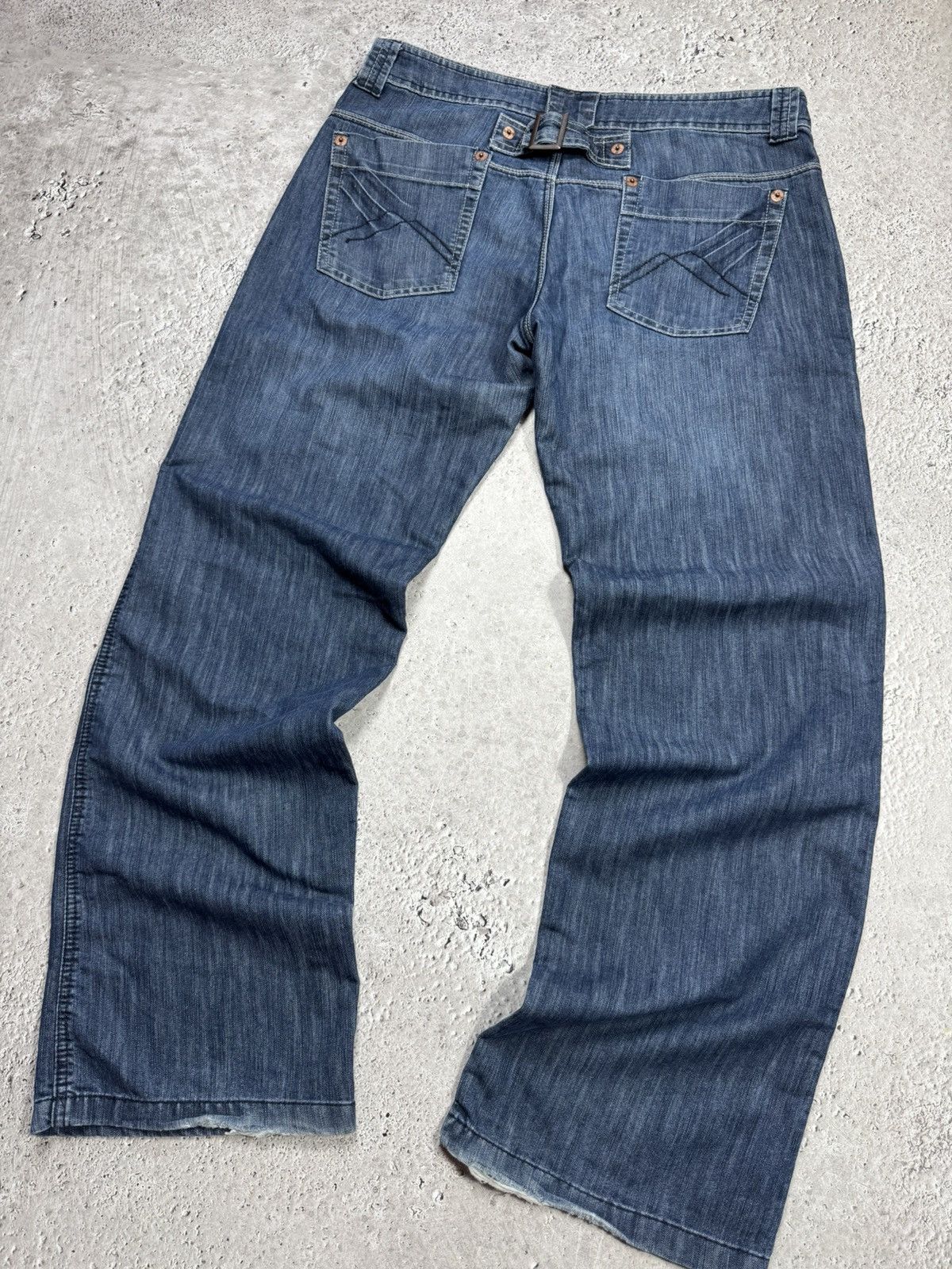 Other Baggy Jeans Blue Denim Buckle Back Wide Leg Y2K Skater Pants Size US 36 / EU 52 - 7 Thumbnail