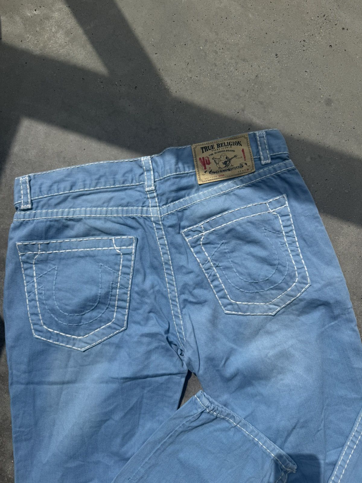 True Religion True Religion Baby Blue Streetwear rare hype denim jeans Size US 36 / EU 52 - 4 Thumbnail