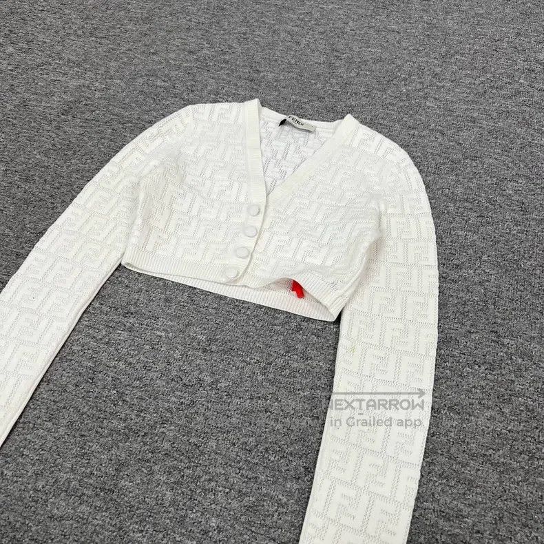 Fendi Fendi Double F Logo Embossed Short Knit Cardigan Size XXS / US 00 / IT 34 - 3 Thumbnail