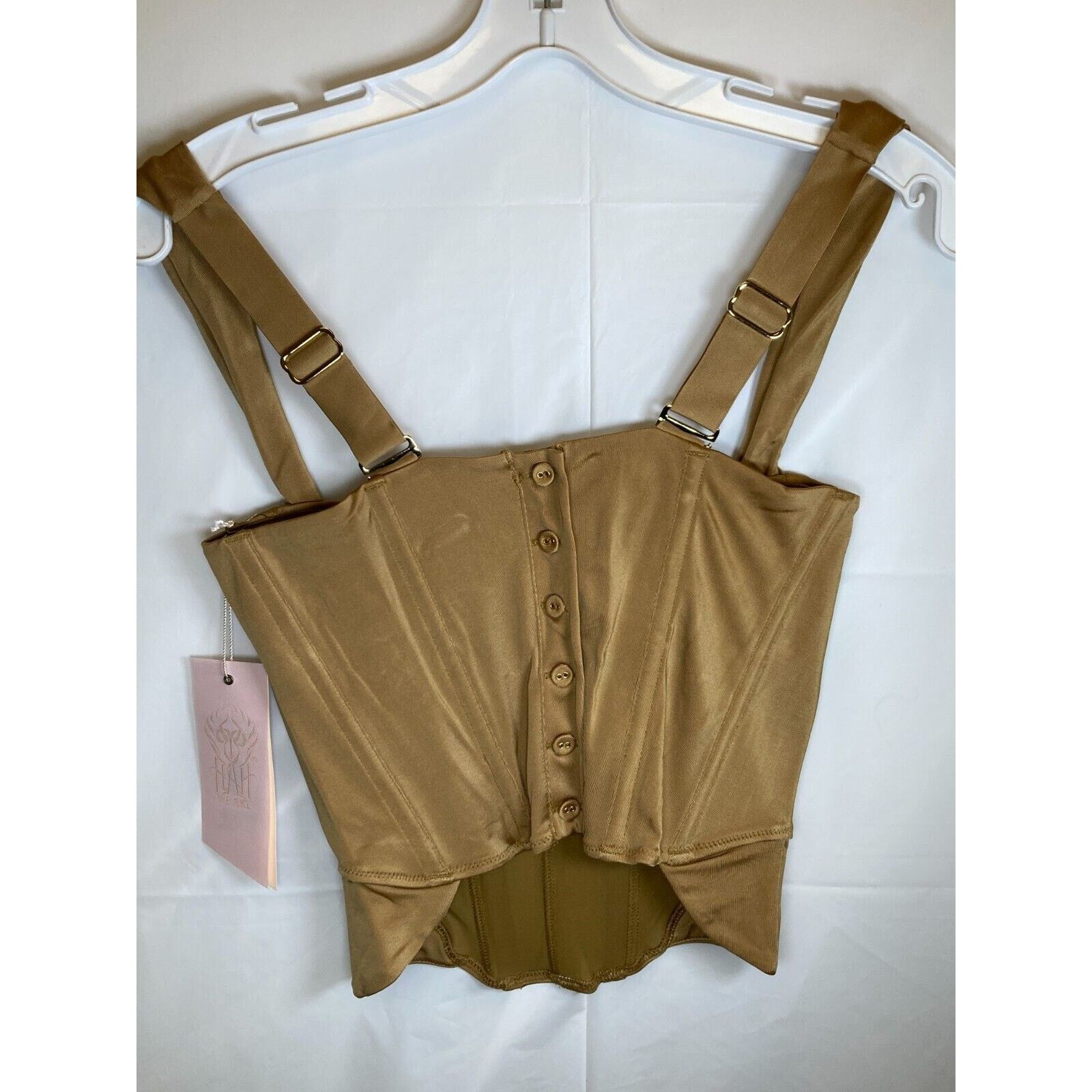 Free People Free People Top Women's Small Knock Out Corset Crop Tan Size S / US 4 / IT 40 - 5 Thumbnail
