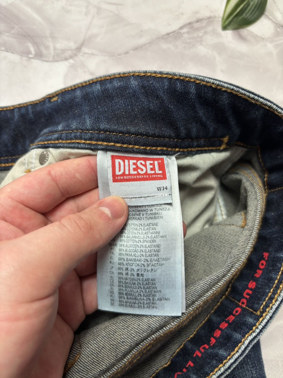 Diesel DIESEL 1979 Sleenker Jeans Skinny Faded Blue Mens 34 x 32 Size US 34 / EU 50 - 17 Thumbnail