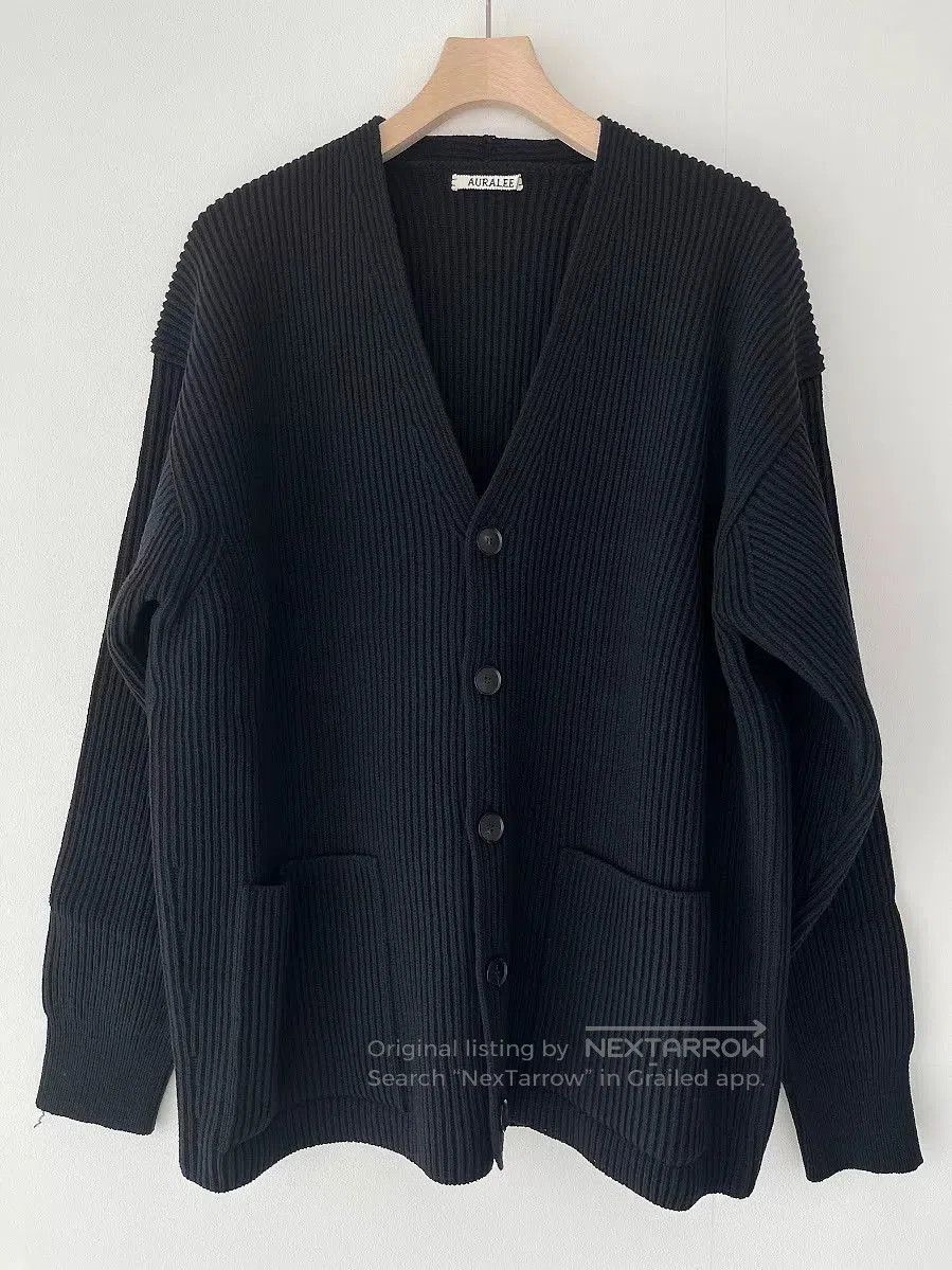 Auralee AURALEE Super Hard Twist Rib Knit Cardigan. Size US L / EU 52-54 / 3 - 5 Thumbnail