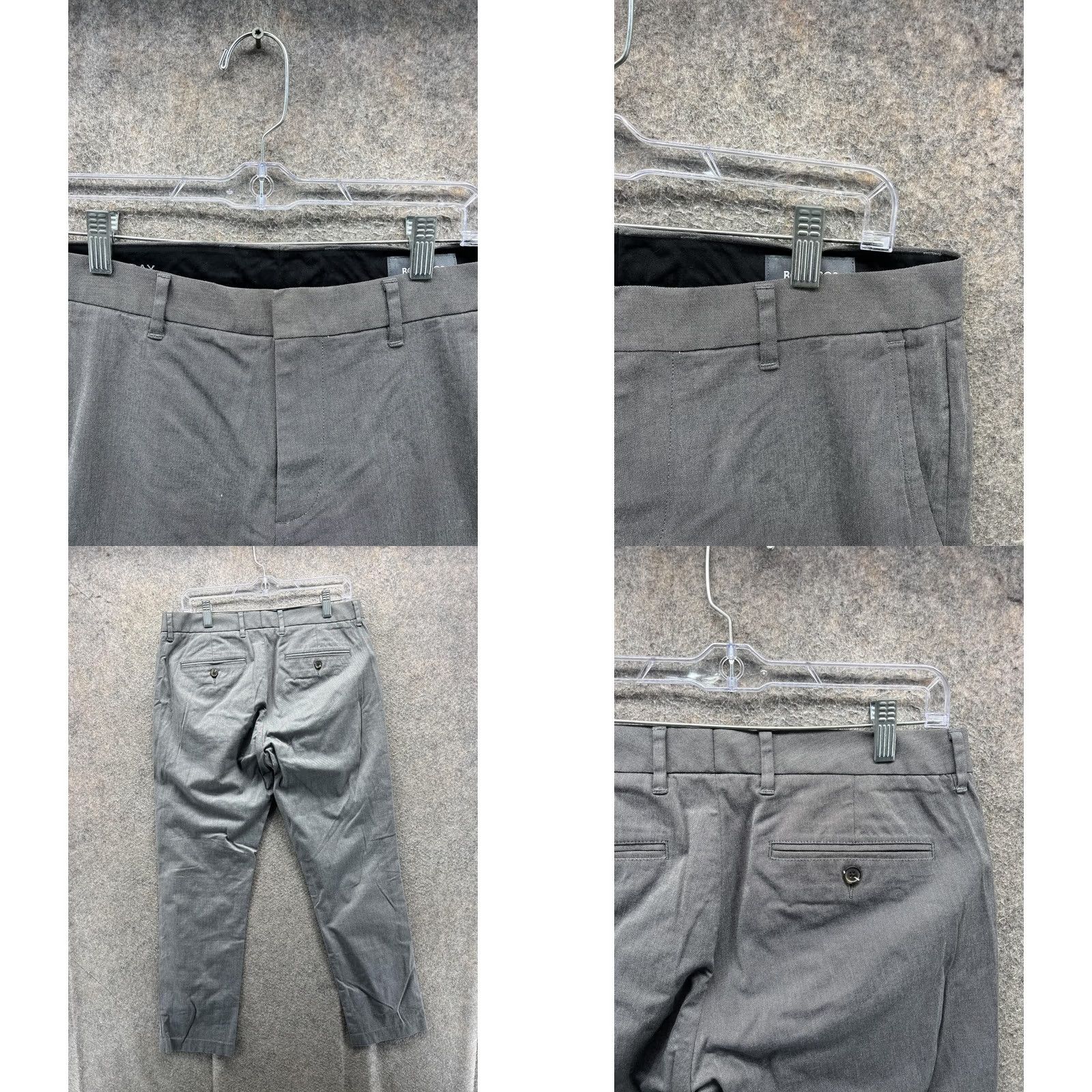 Bonobos Bonobos Pants Mens 32x30 Gray Chino Stretch Slim Fit Tapered Office Casual Flat Front Pockets Size US 32 / EU 48 - 8 Thumbnail