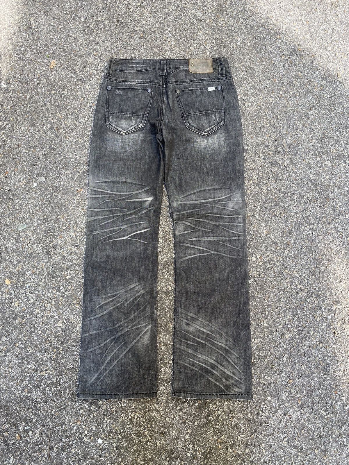 Hysteric Glamour Faded Black Jeans Washed Japanese Clawmark Clride Denim Size US 30 / EU 46 - 10 Thumbnail