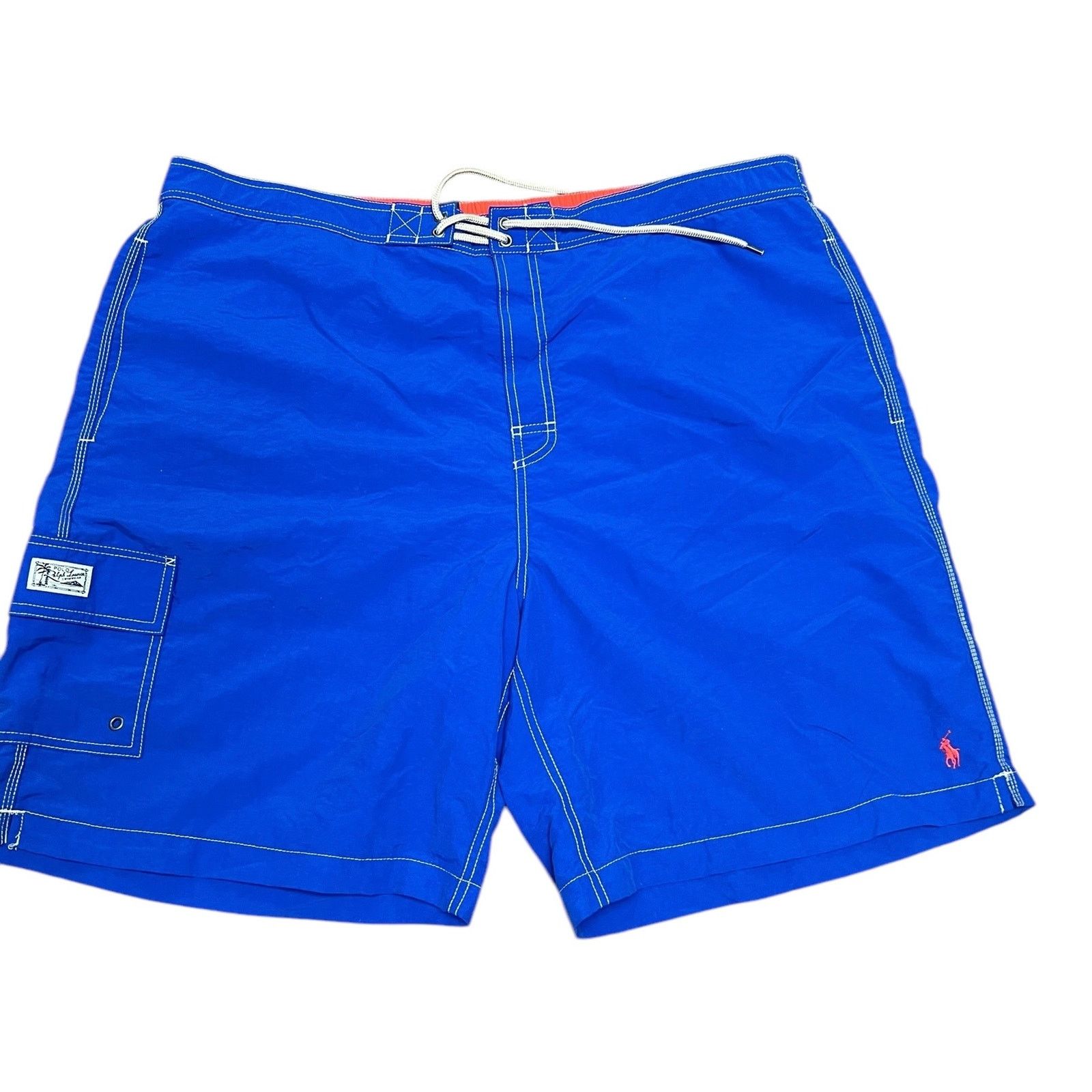 Ralph Lauren Polo by Ralph Lauren Royal Blue Men's Swim Shorts 2XB Big Size US 43 - 1 Thumbnail