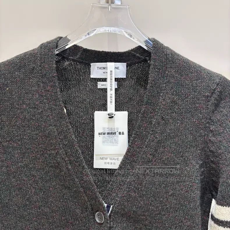 Thom Browne Thom Browne Gray Wool Cardigan Size US XS / EU 42 / 0 - 3 Thumbnail