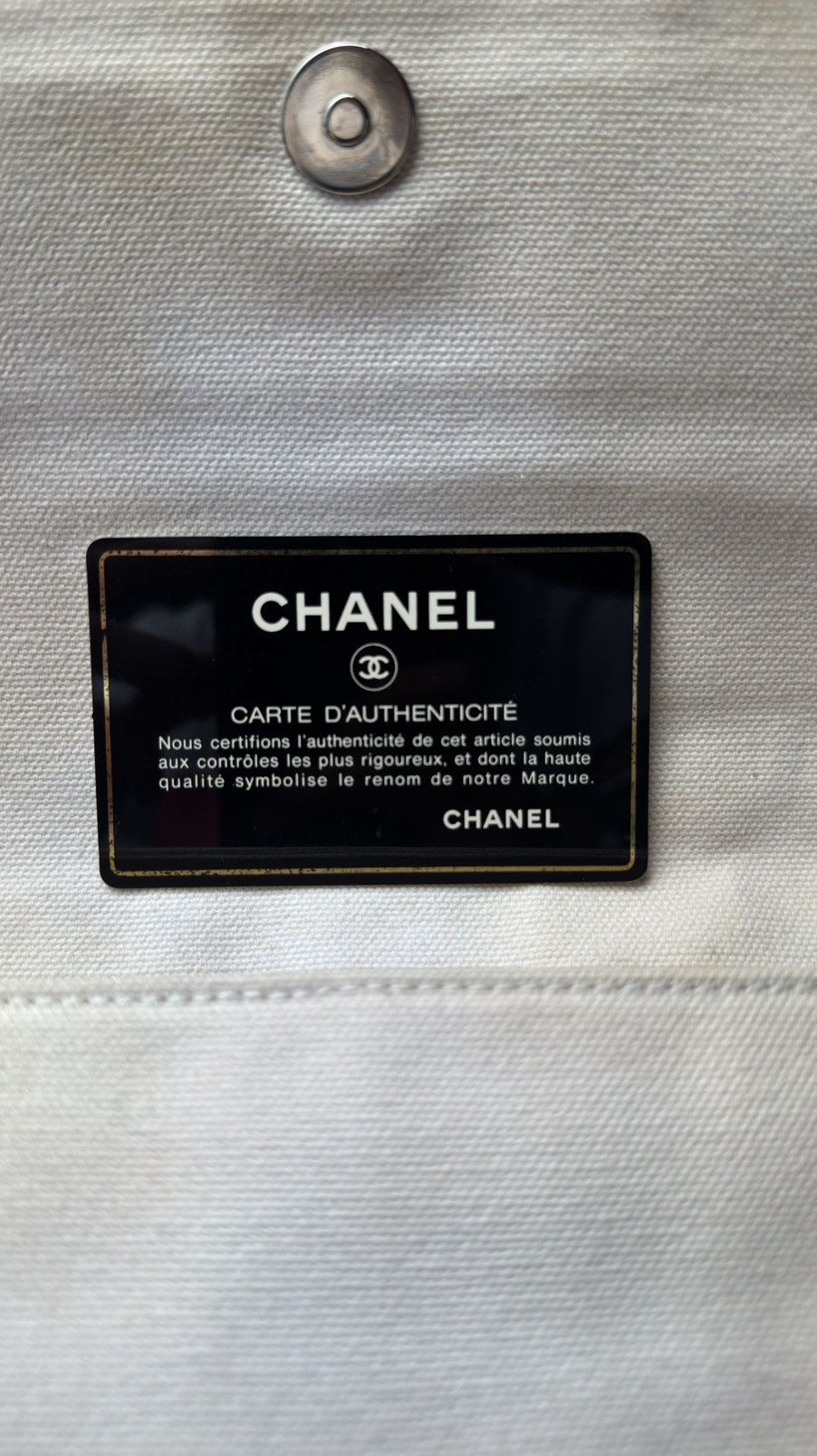 Chanel CHANEL CC CANVAS METALLIC LAMBSKIN SINGLE FLAP. Size ONE SIZE - 11 Thumbnail