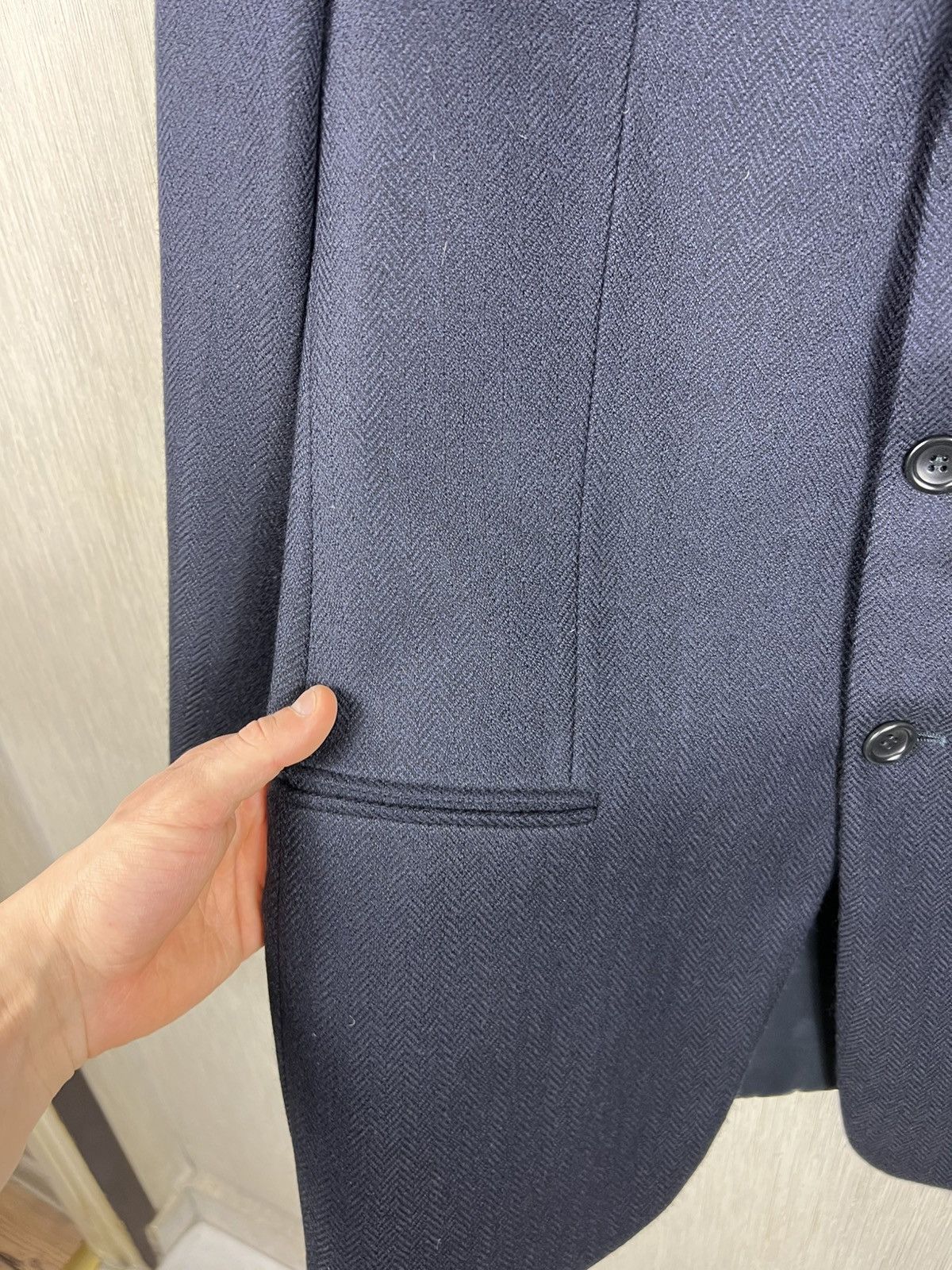 Armani Collezioni Giorgio Armani Collezioni wool herringbone blazer jacket Size US M / EU 48-50 / 2 - 13 Thumbnail