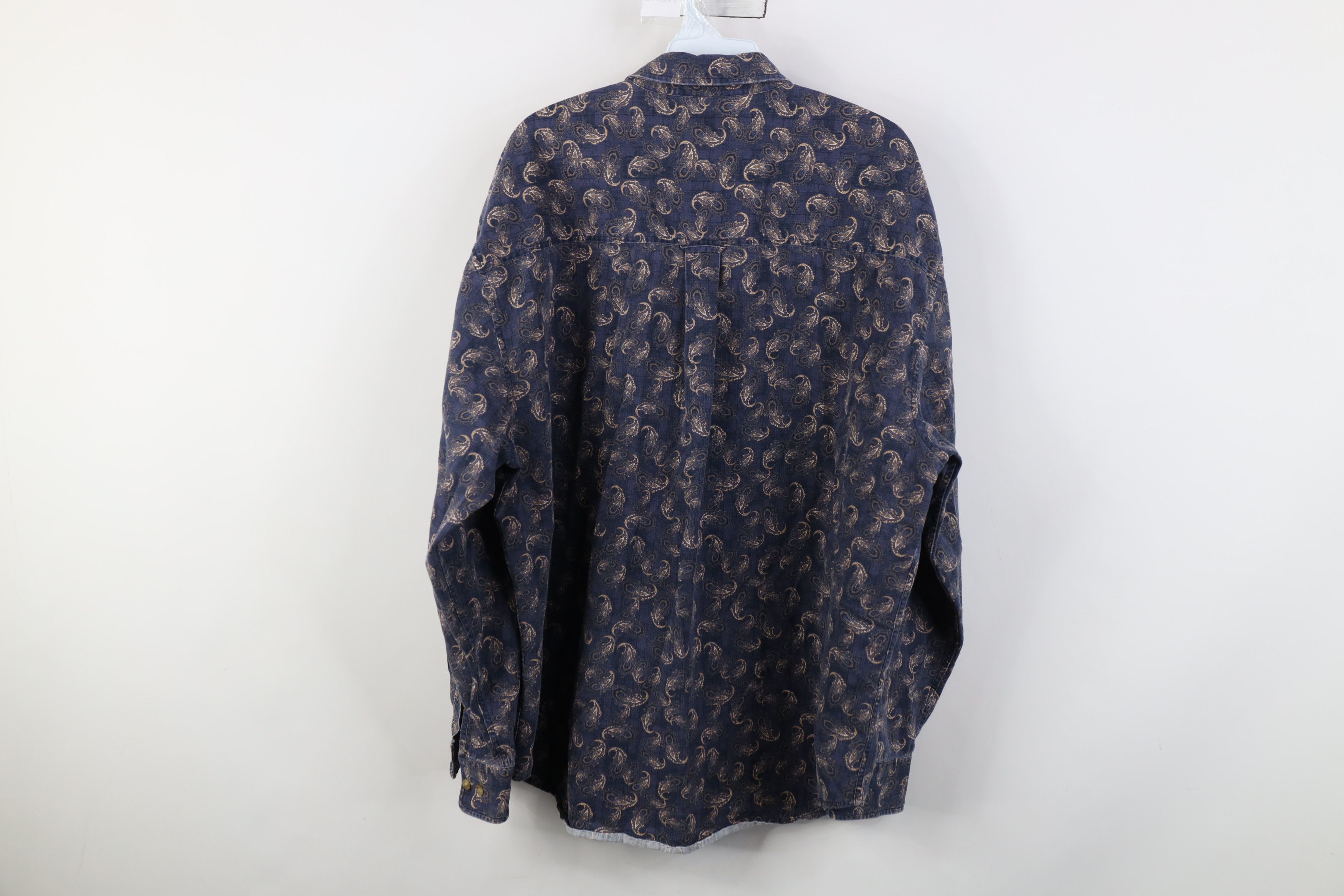 Vintage Vintage 90s Streetwear Paisley Collared Button Down Shirt Size US XXL / EU 58 / 5 - 9 Thumbnail