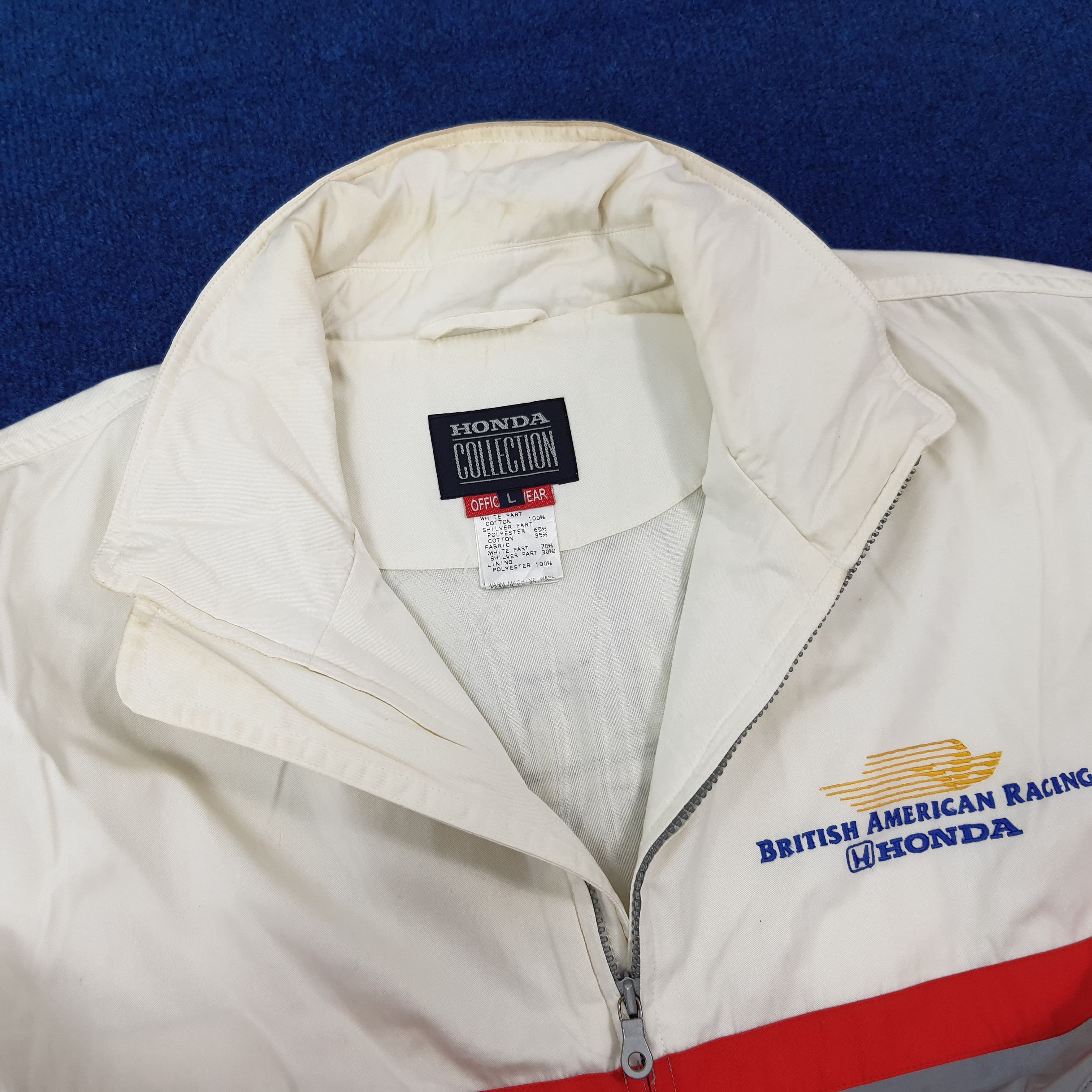 Honda Vintage 90s BAR Honda F1 Racing Reflective Jacket C278N20 Size US L / EU 52-54 / 3 - 5 Thumbnail