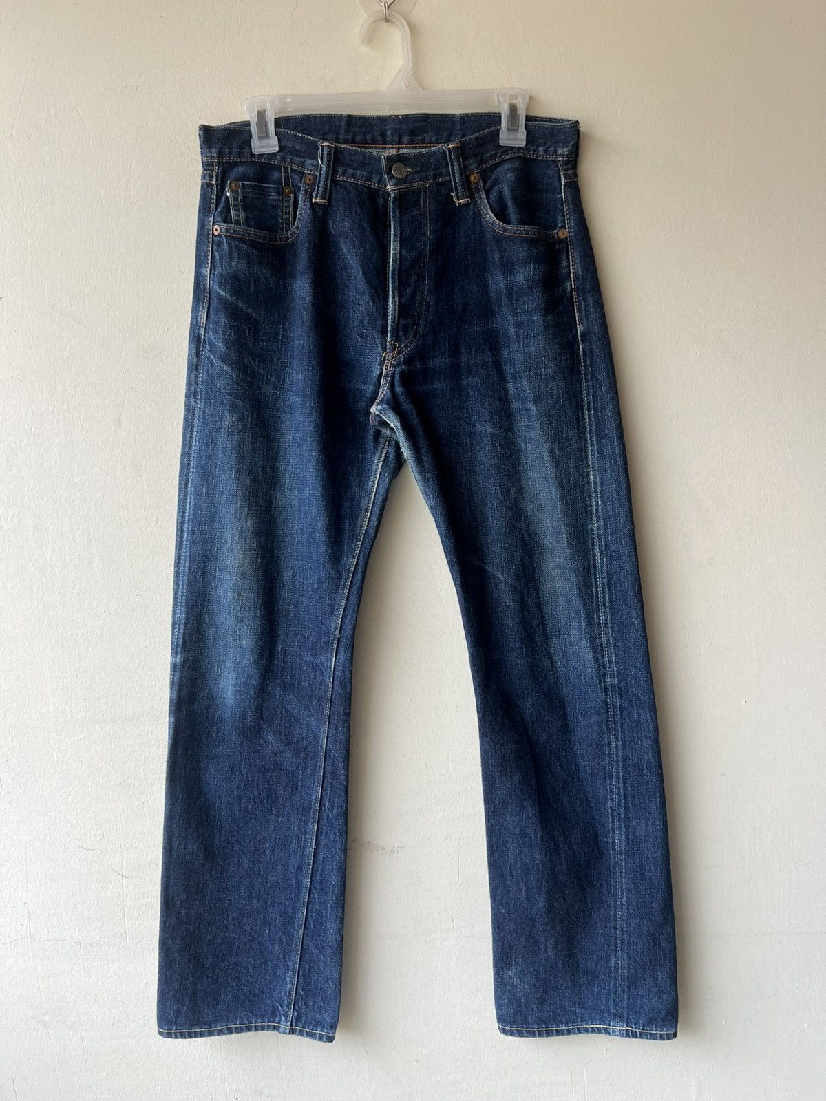 Full Count & Co. Vintage Full Count Japan Fade Blue Denim Selvedge Jeans Size US 31 - 10 Thumbnail